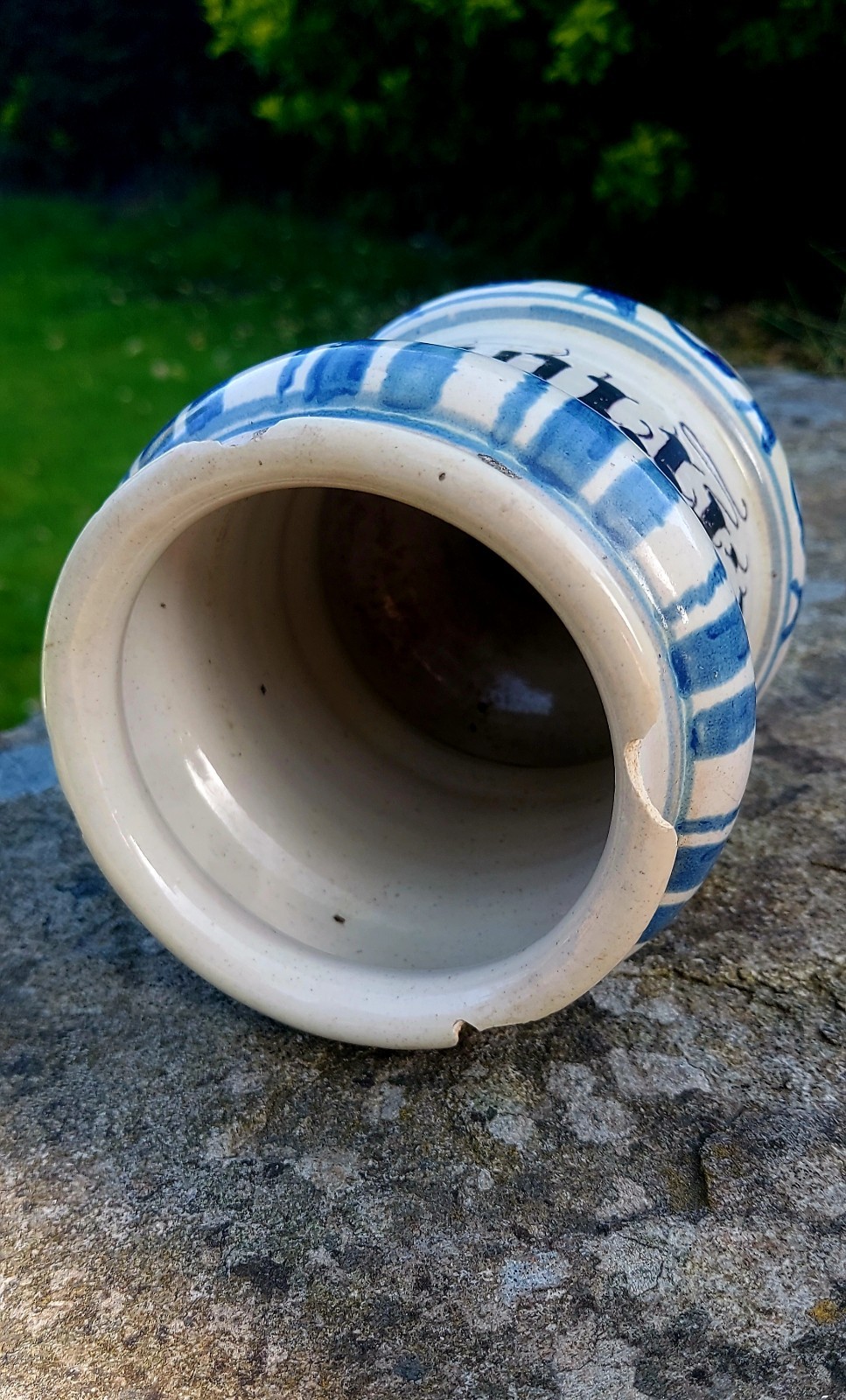 17thC Blue & White Albarello Drug Pharmacy Jar