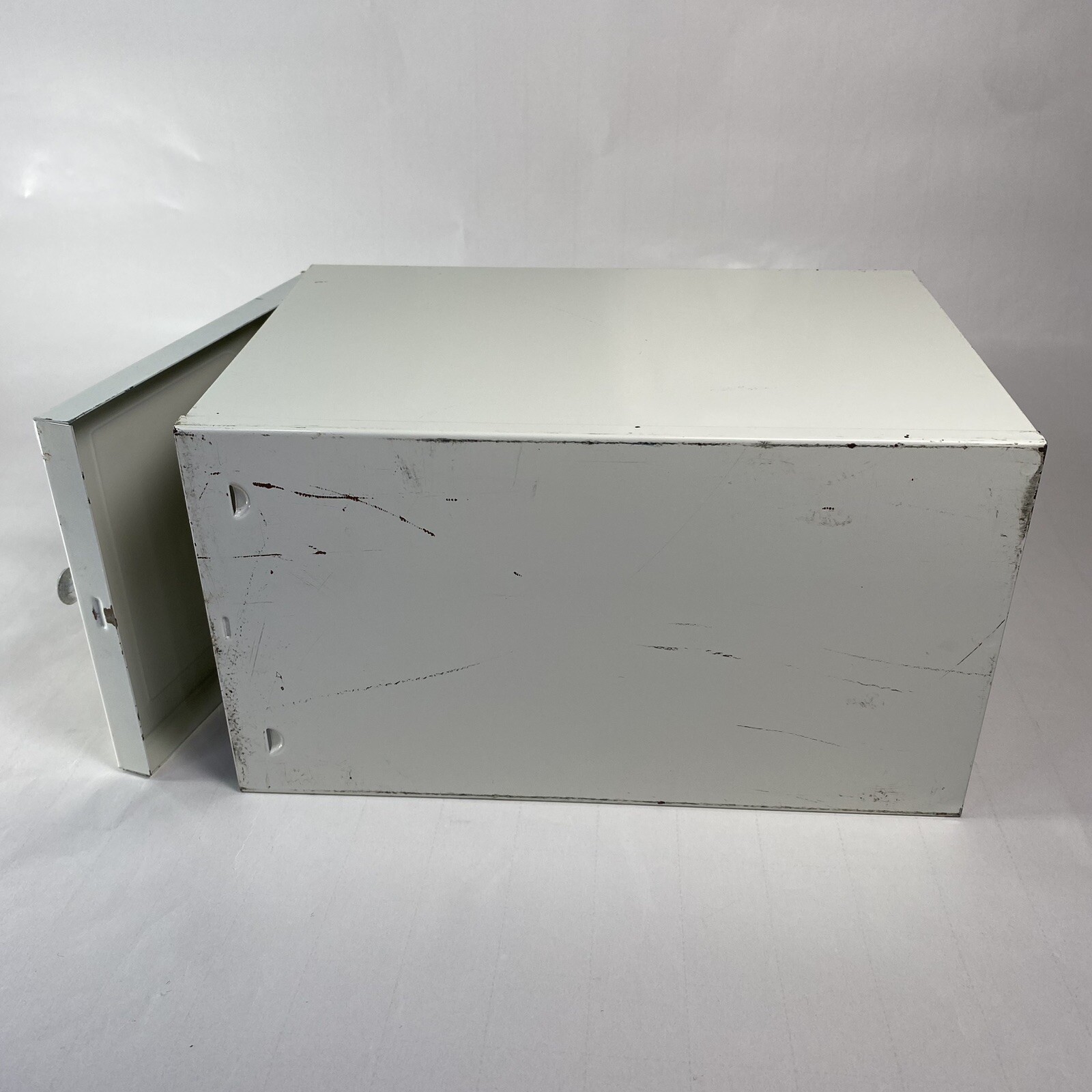 Vintage Drugpak Pharmacy Prescription Filing Box Metal Apothecary Doctor Office