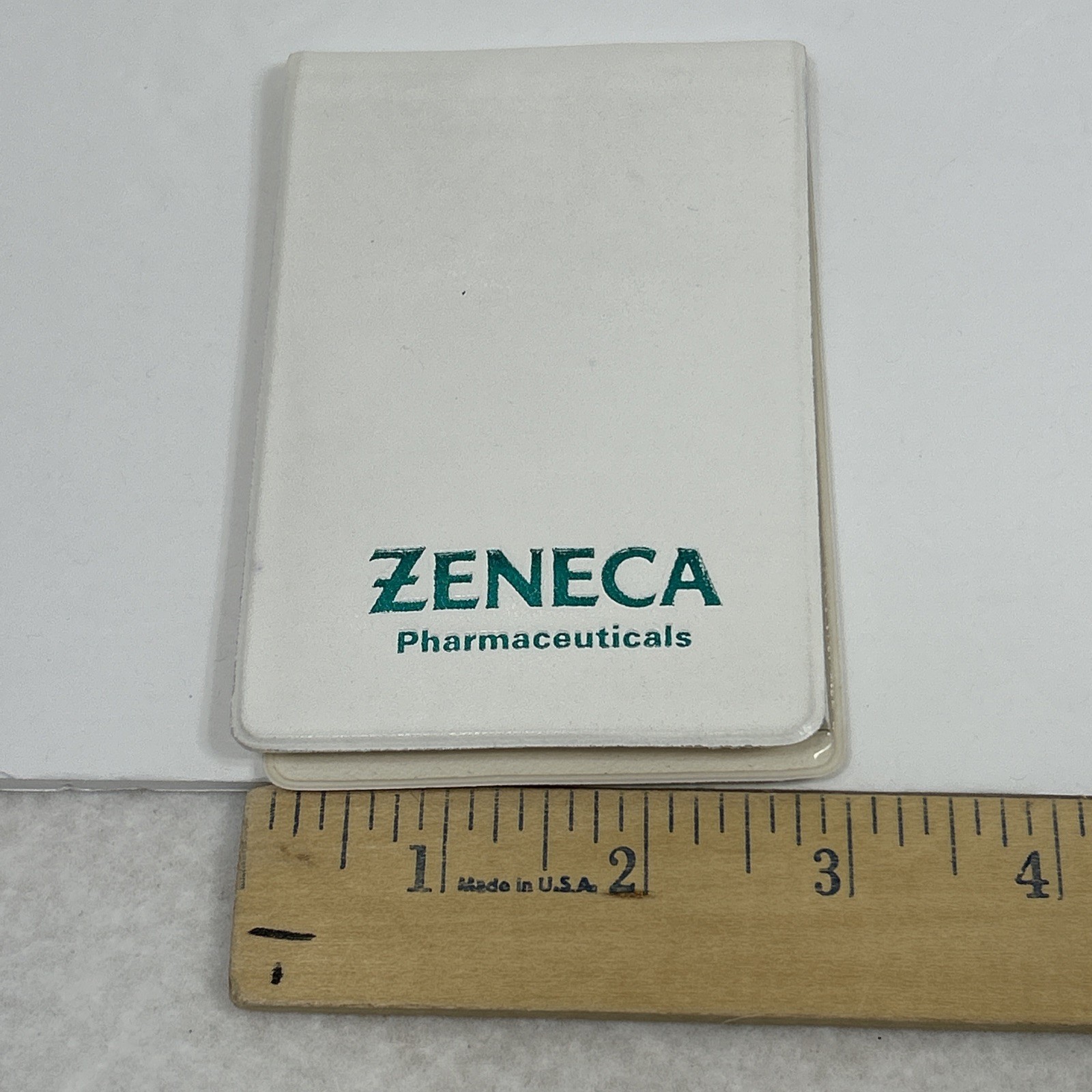 Zeneca Pharmaceuticals Notepad Notes Drug Rep Flap Book White 4″ x 3″ Paper Pad