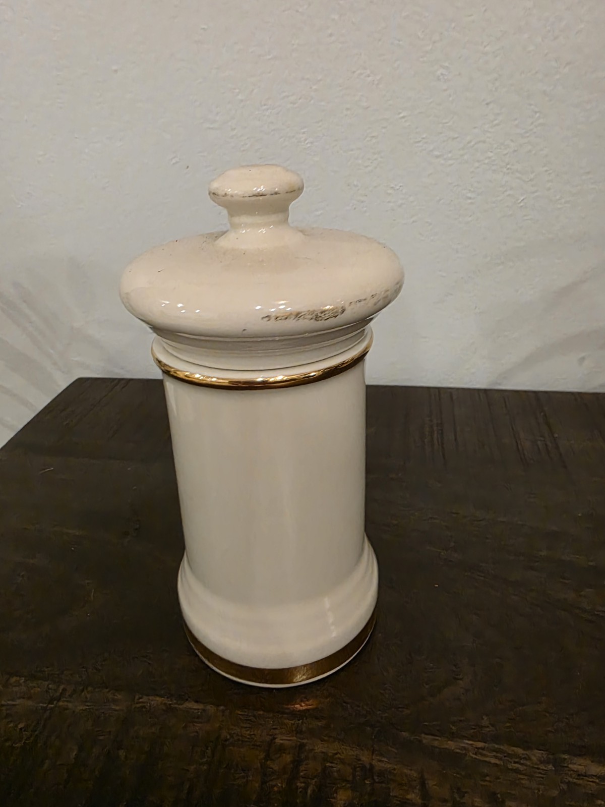 Fol. Bellad. Ceramic Apothecary Jar With Lid – Ceramic Pharmaceutical VTG 7.5 “