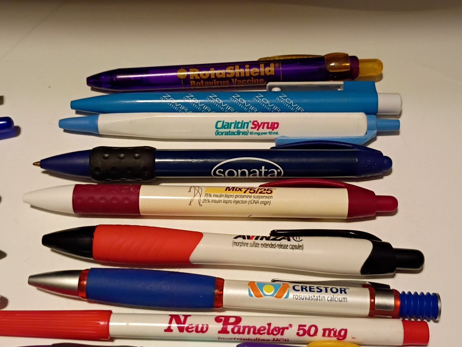Pharmaceutical Pens Drug Rep Lot of 36 Symbyax, Lodine, Centrax, Claritin & More
