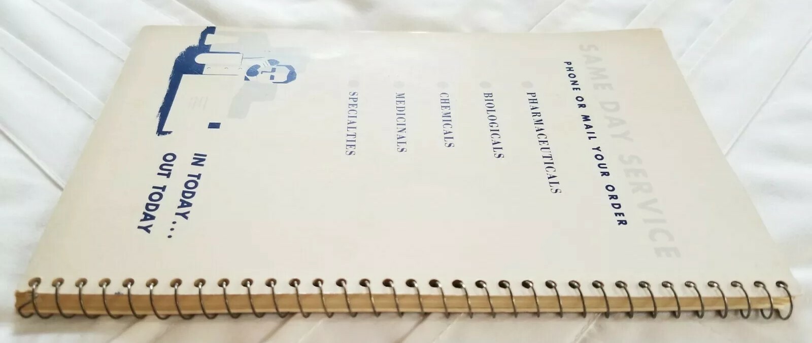 Pacific Drug Distributors Pharmacy Medical Want Book Spiral Notepad Vintage