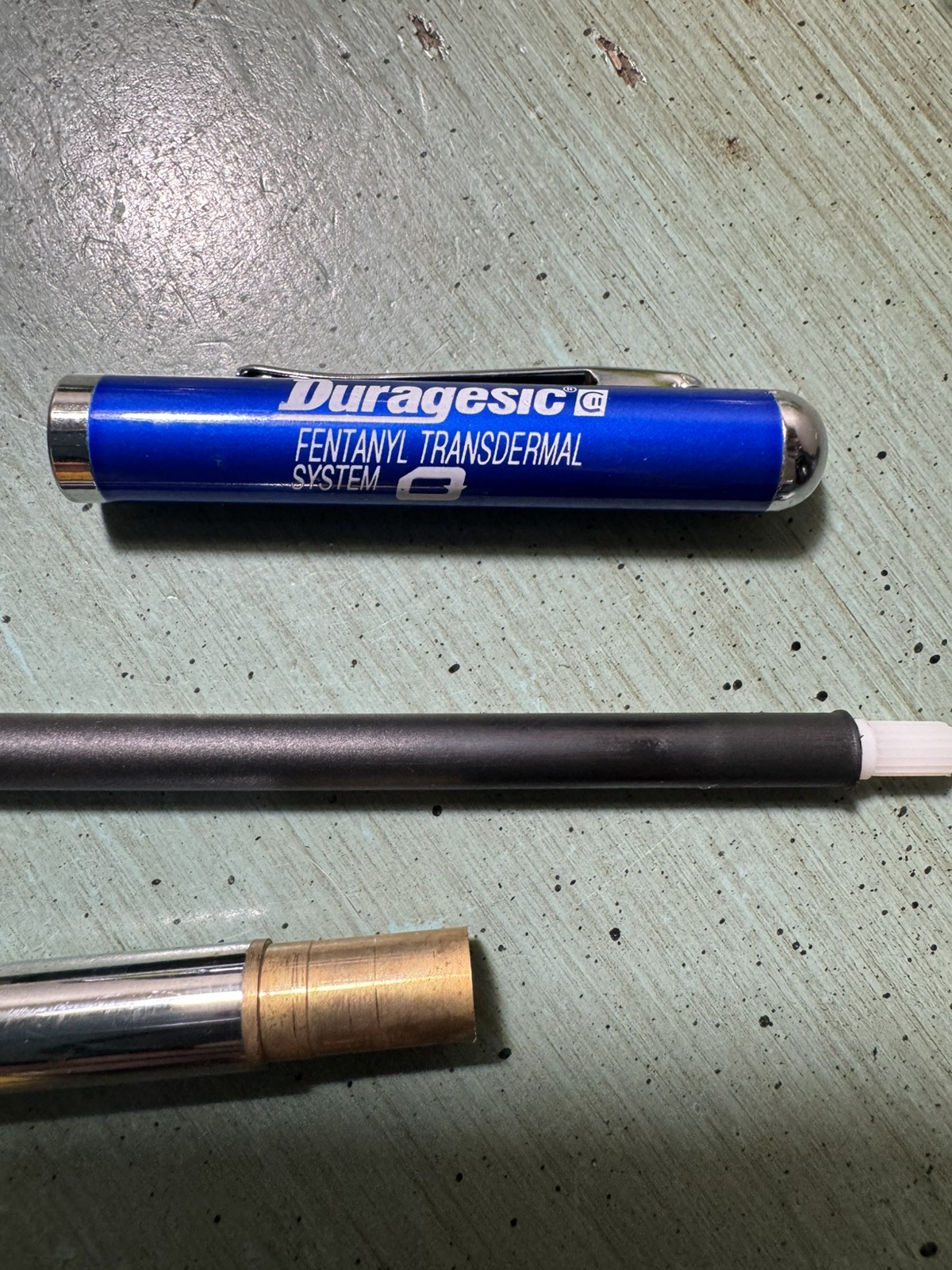 DURAGESIC FENTANYL Blue/Silver Metal-Refillable Pencil Pharmaceutical Promo