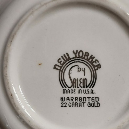 Old Advertising Ashtray Greenway Pharmacy Steel Baltimore New Yorker Salem 22KT