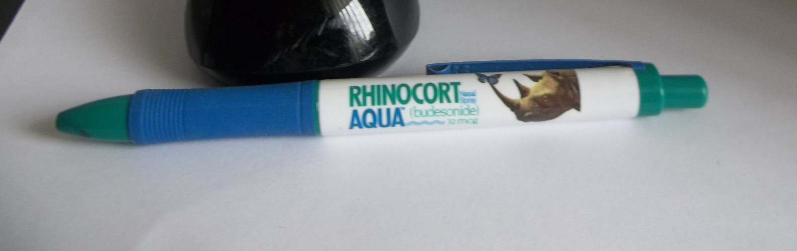 RHINOCORT ACQUA Promotional Pen Plastic Medium Weight w/Rubberized Grip