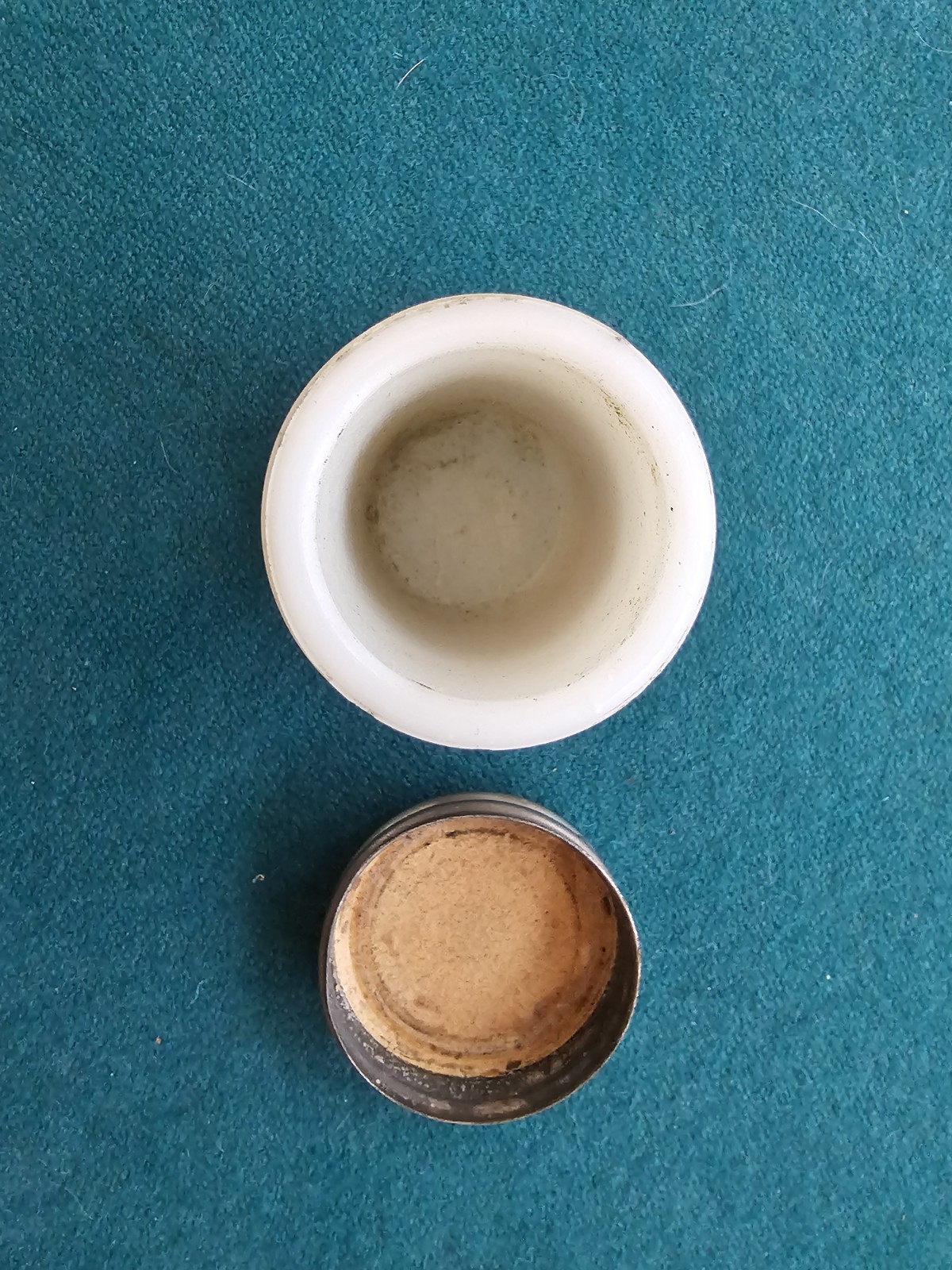 1900s Musterole Ointment, Milk Glass Medicine Jar