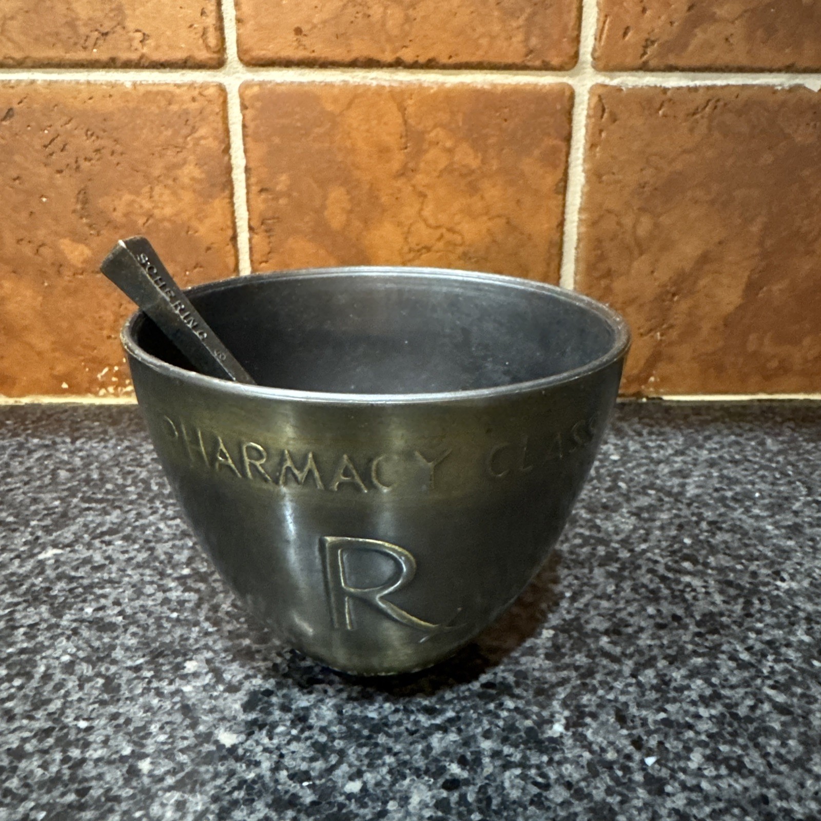 Vintage Schering Corp Pharmacy Class 1987 Secundum Artem Mortar and Pestle