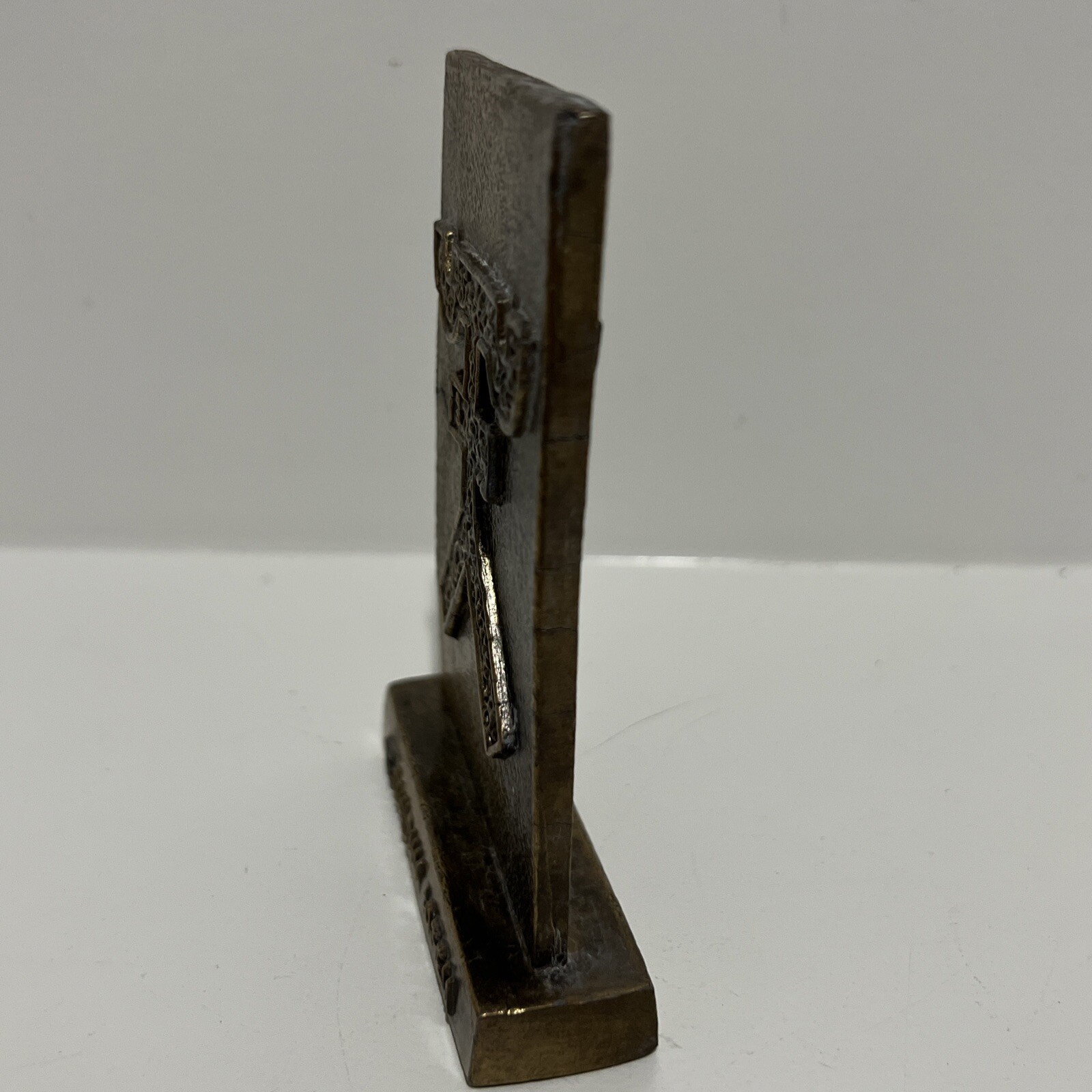 Vintage Pharmacy Brass Paperweight Tinactin Promotion Advertising Symbol