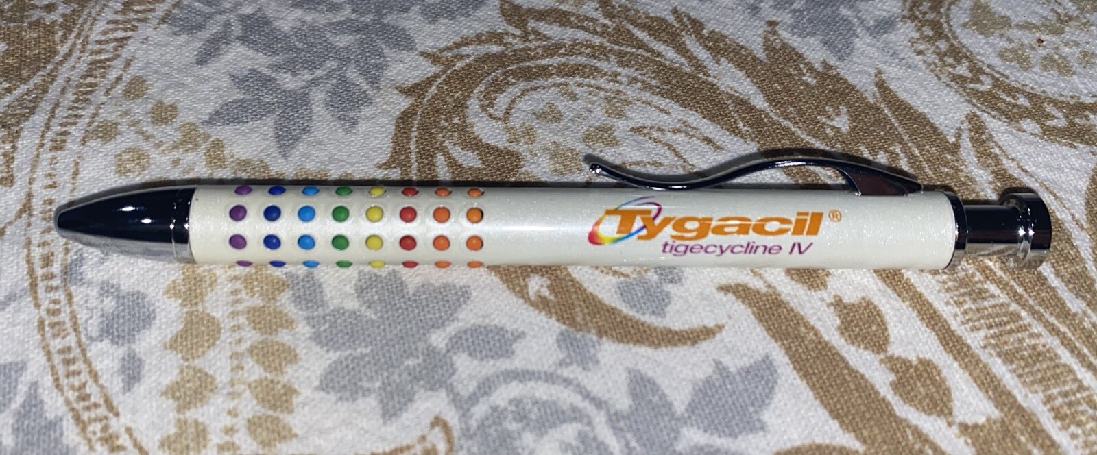 Drug Rep TYGACIL Collectible Heavy Metal Pharmaceutical Pen RARE