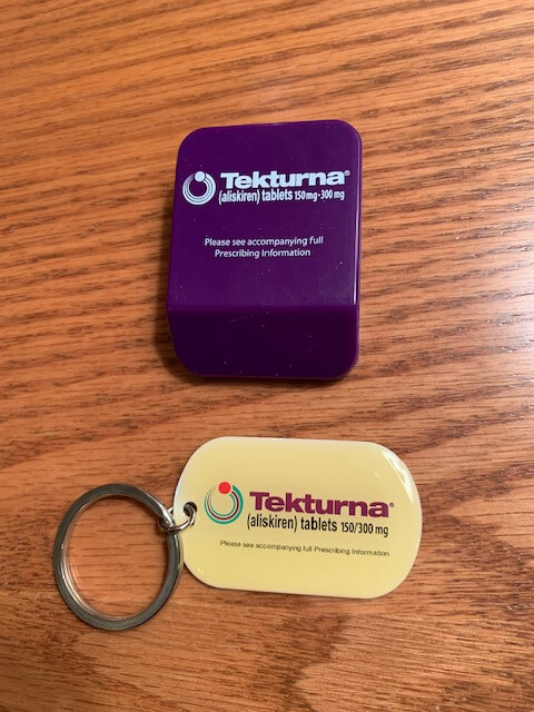 Drug Rep Tekturna Magnetic Clip and keychain pharmaceutical.