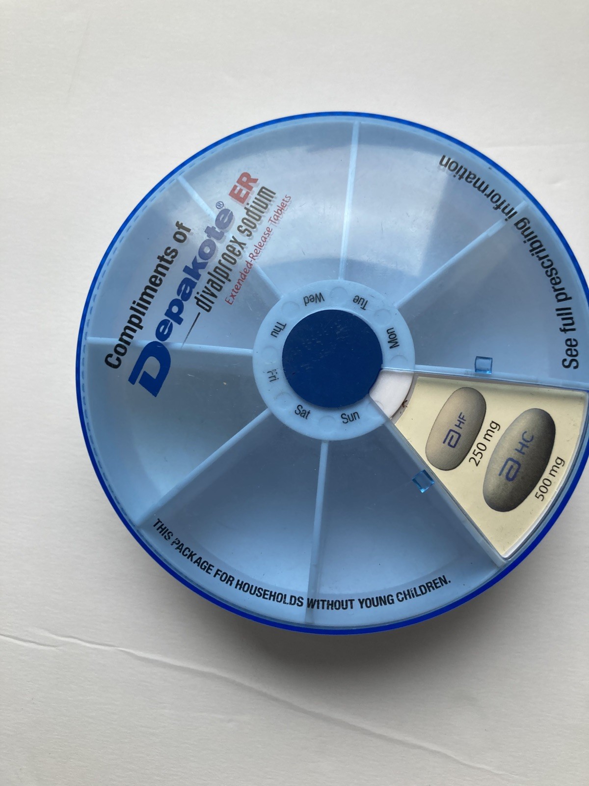 Depakote Drug Rep Pharmaceutical Promo Plastic Pill Box Case