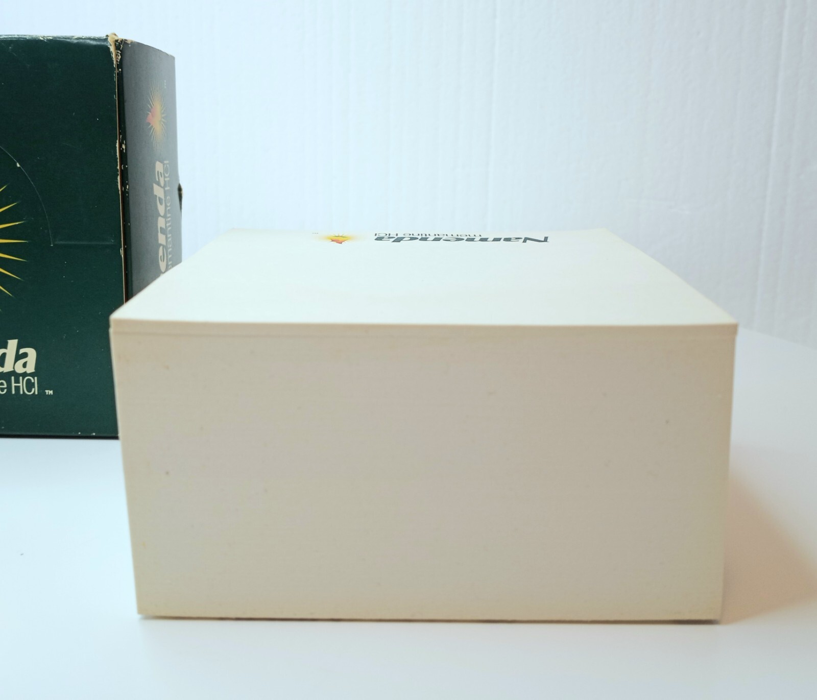 Vintage NAMENDA Pharmaceutical Drug Rep Post-It Note Pad 4”x 4” Cube