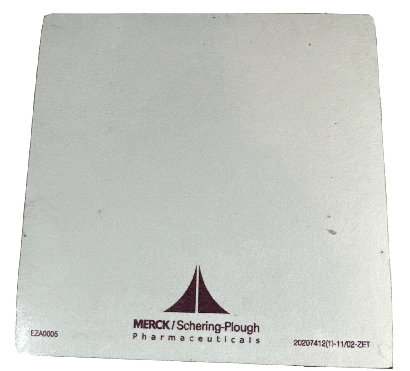 Zetia Drug Rep Pharmaceutical Sealed Note Paper Pad 3.5 X 3.5 X 2”