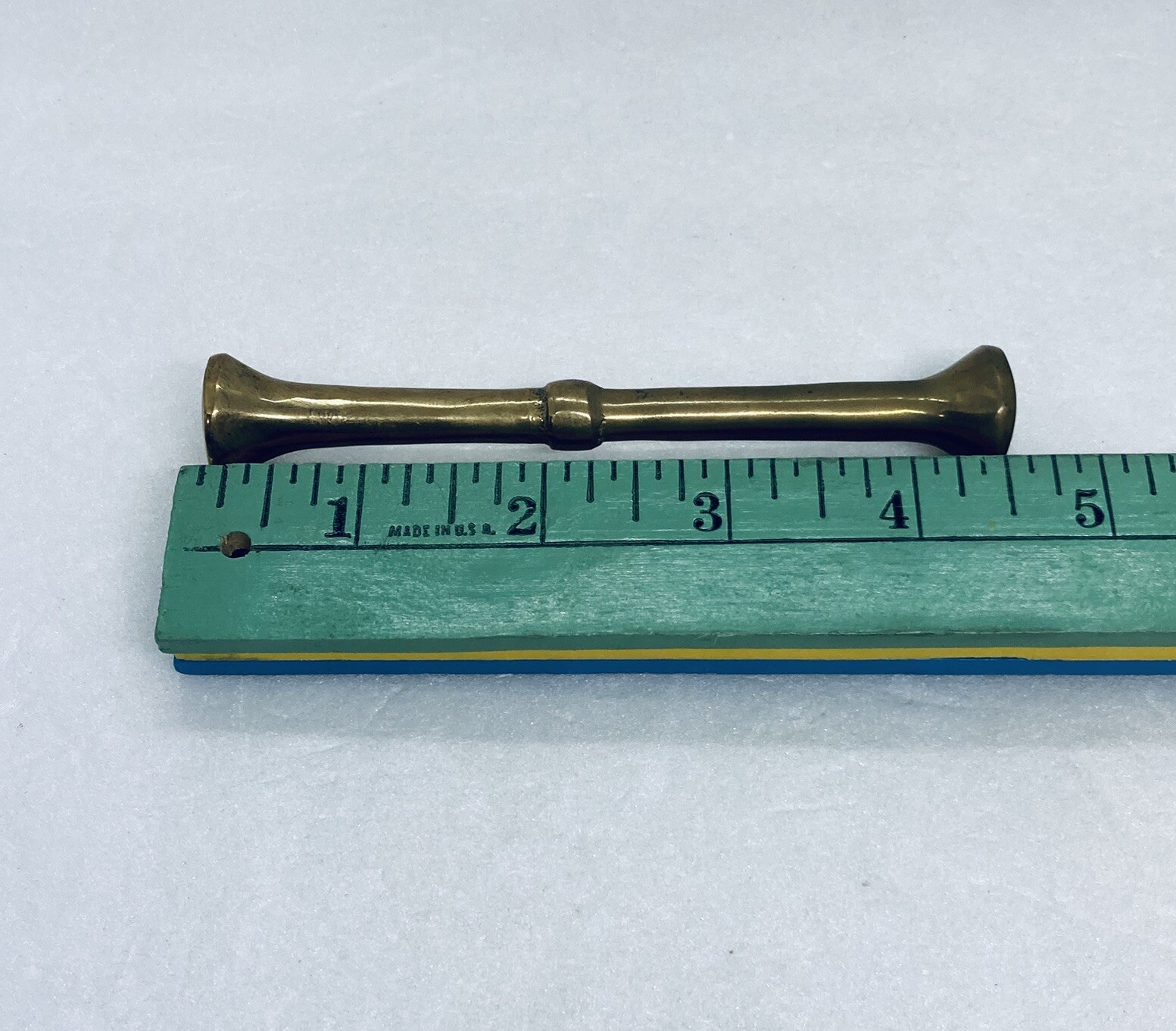 Antique 1940s Brass Mortar & Pestle Pharmacy Drug Store Apothecary Medicine 36