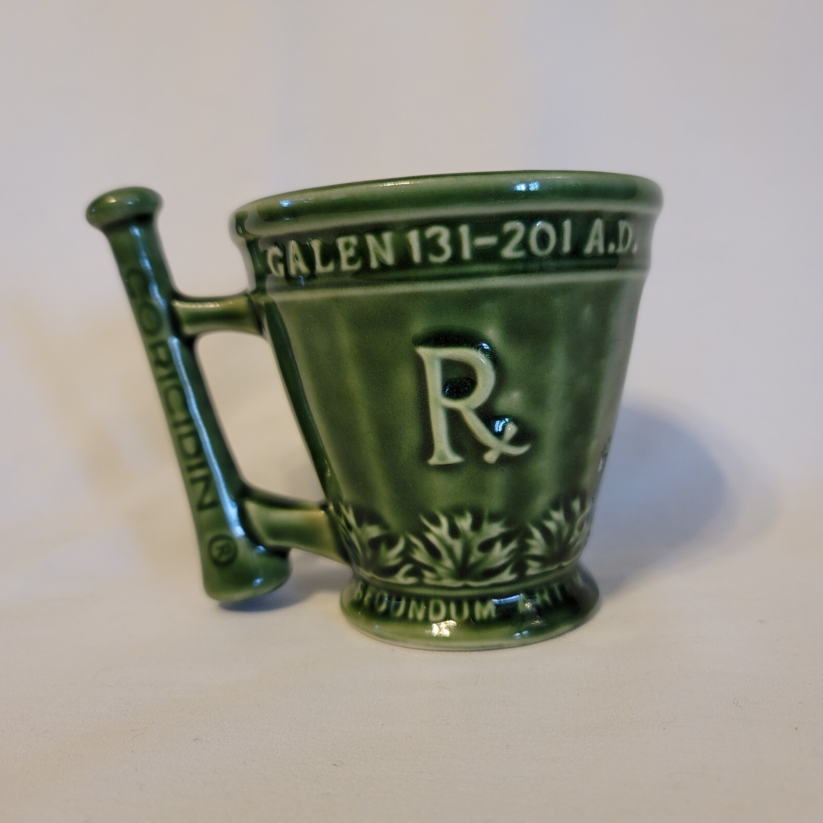 Vintage Schering Medicine Drug Store Ceramic Mug Pharmacy Rx Ad Display