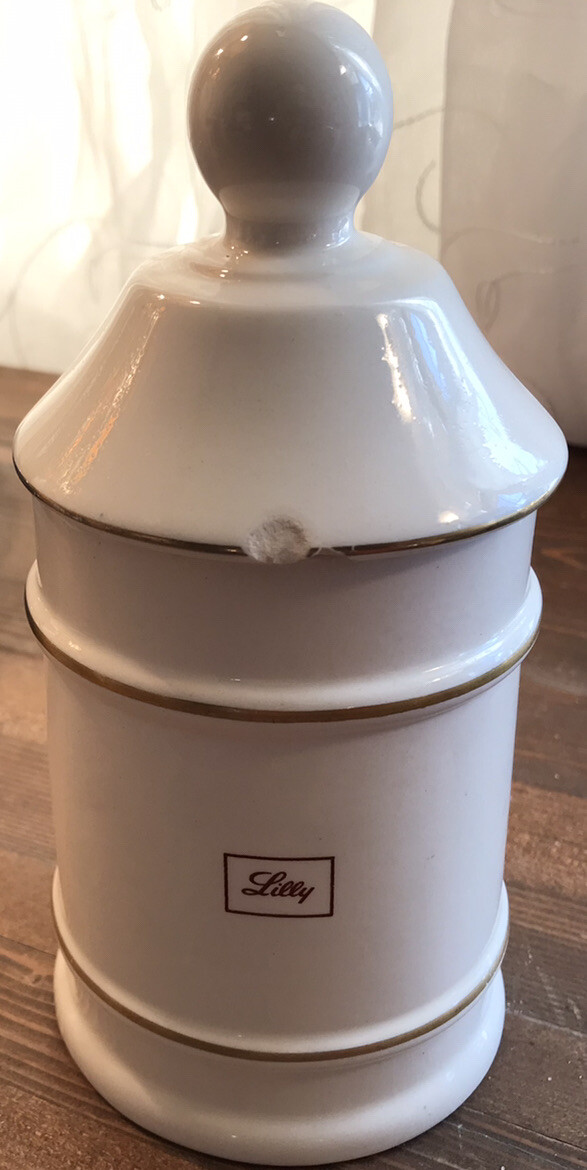Darvocet N 100 Porcelain 7”Apothecary Jar Lofisa Lilly Pharmaceutical Darvon