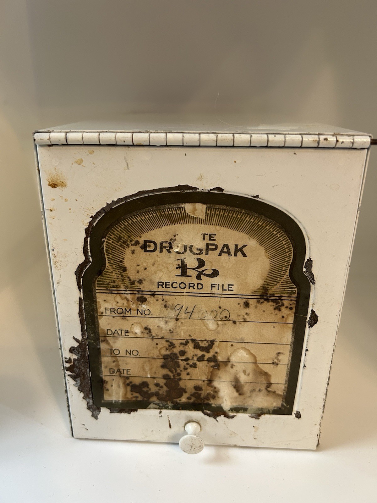 VTG DrugPak Rx Record File Box Pharmacy Apothecary Drugstore Doctor Medical