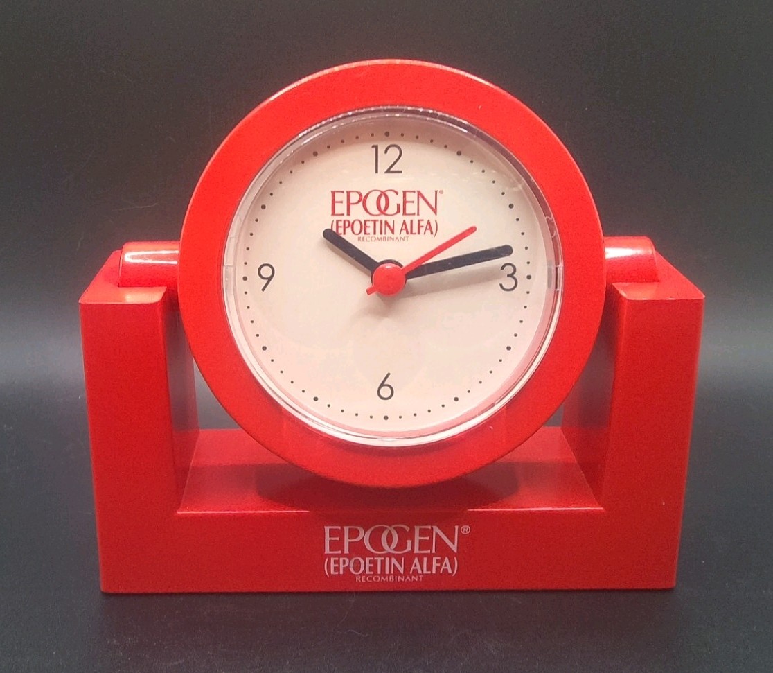 Vintage Epogen (Epoetin Alfa) / Pharmaceutical Promotion Desk Clock