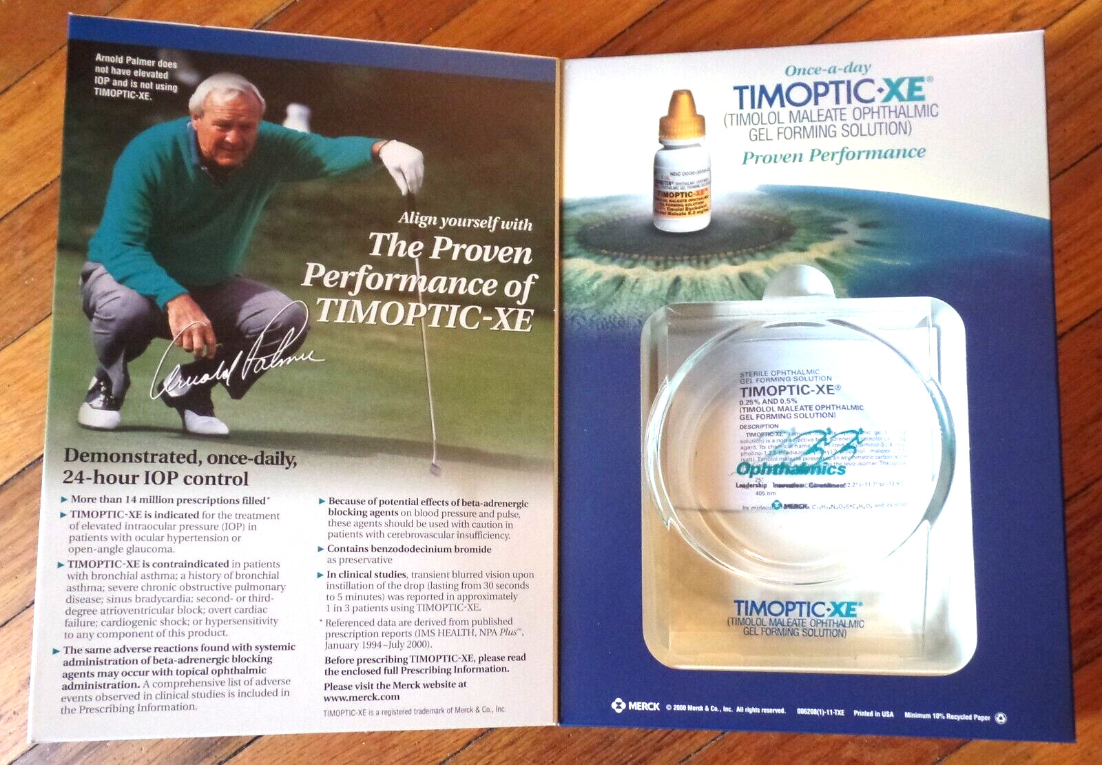 2000 HELP SINK THE PRESSURE . . . TIMOPTIC-XE MERCK Pharmaceutical Mail Piece