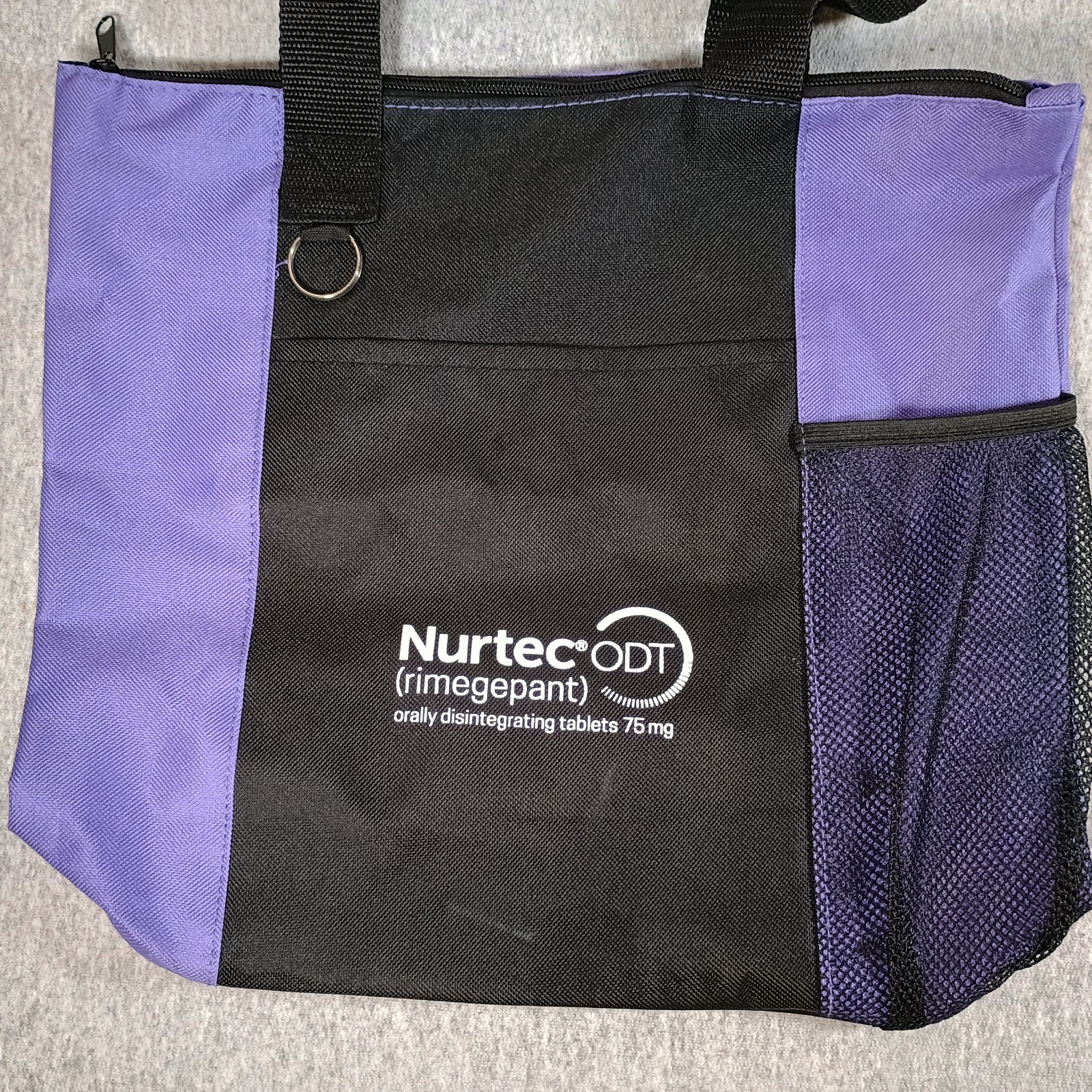 Nurtec ODT Drug Rep Advertising Purple Tote Bag Pharmaceuticals Pharma