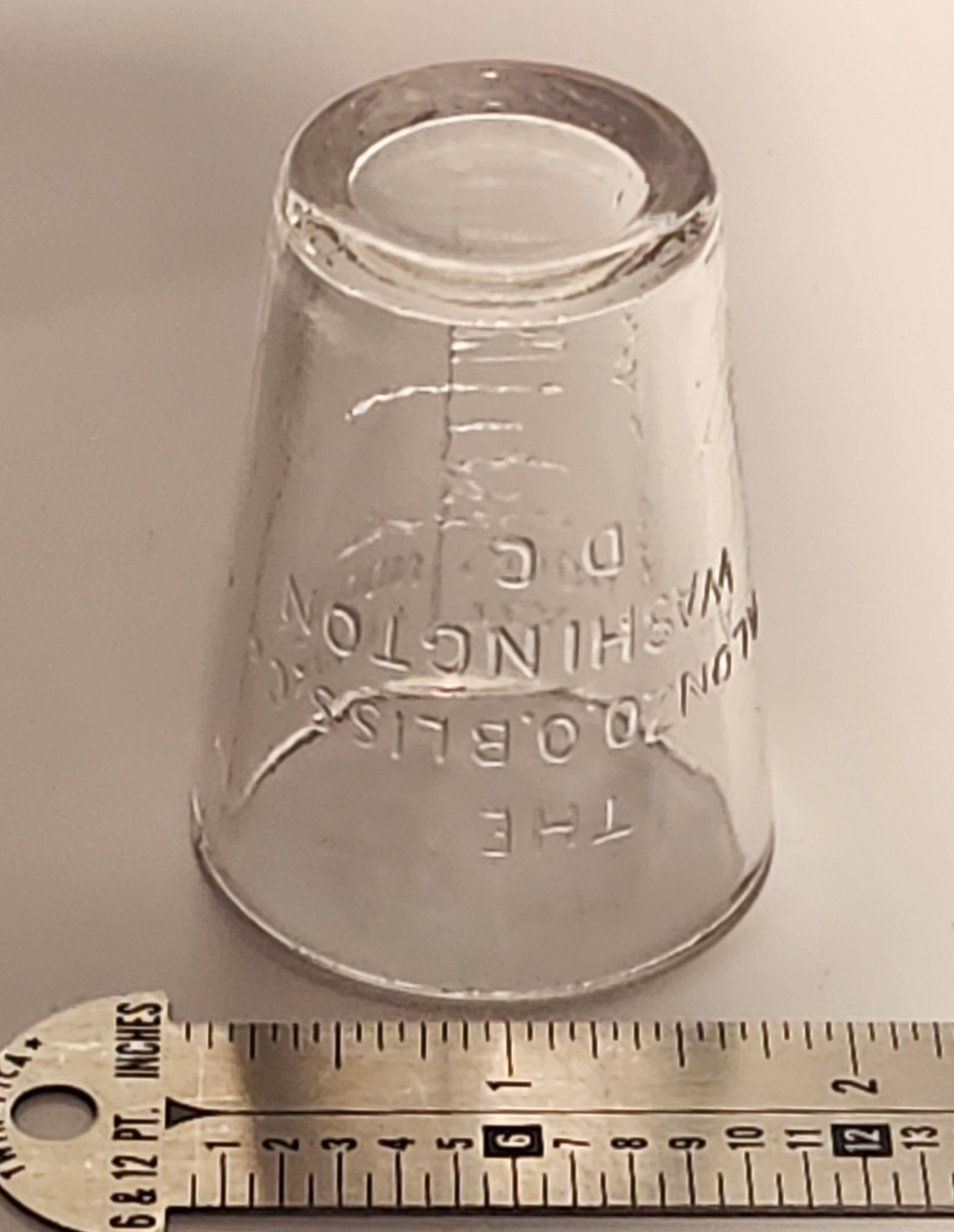 Alonzo O. Bliss Apothecary Dose Cup Washington D.C. Circa 1900 Nice As Pictured