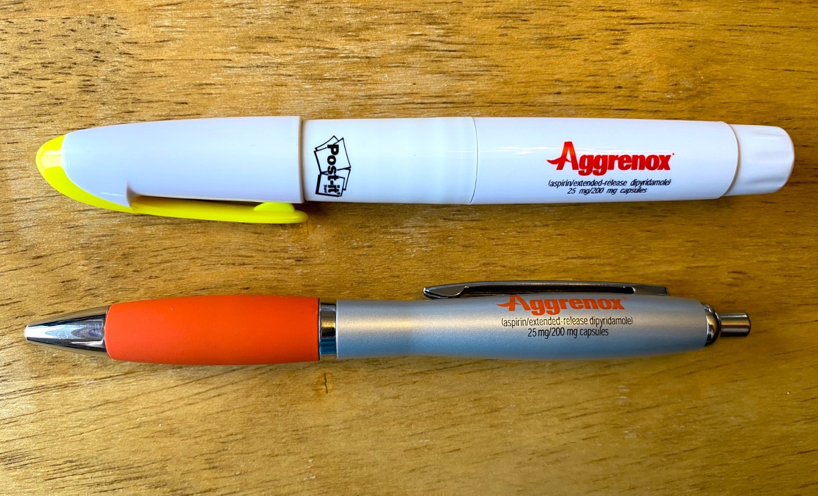 AGGRENOX Pharmaceutical Drug Rep Promotional Pen & Highlighter w/Post-It Notes