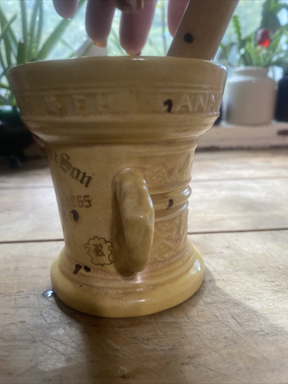 Vintage E.K. Thompson & Son 100th Anniversary Advertising Mortar & Pestle