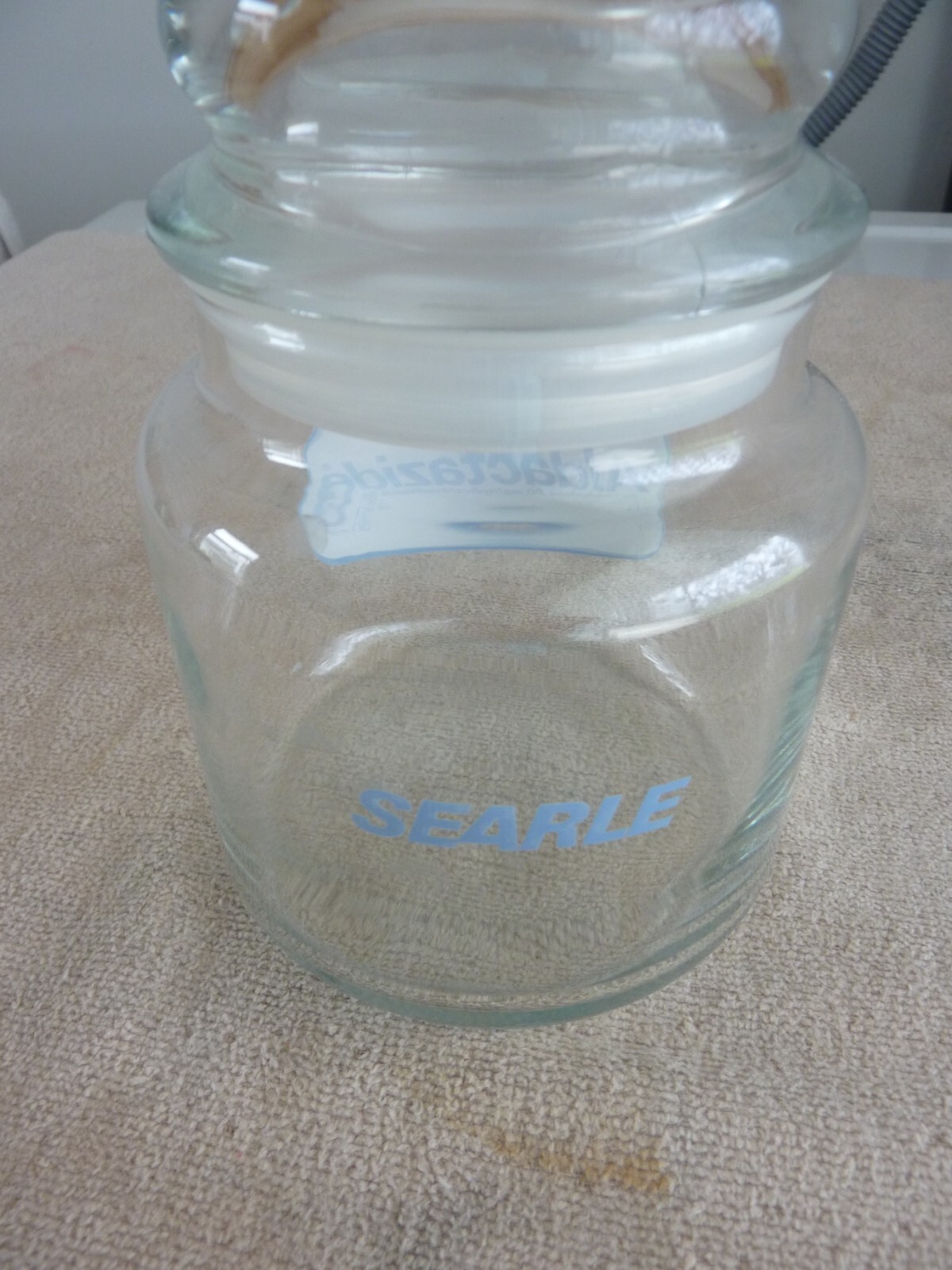 VTG Aldactazide Pharmaceutical Advertising Cotton Ball Hold Glass Jar Drug Rep