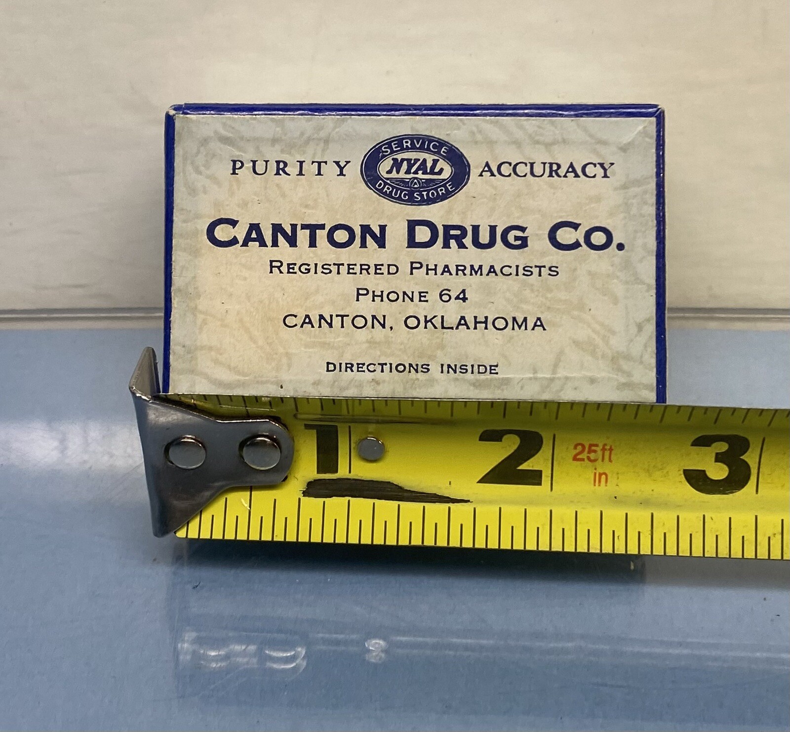 Vintage Prescription medicine Pill Cardboard Box Canton Drug Co Oklahoma rickets