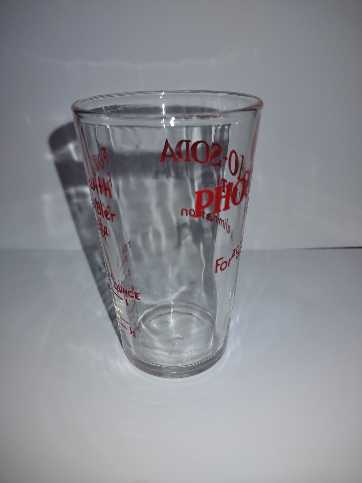 Vintage Fleet Phospho-Soda Buffered Laxative Glass 3OZ Dosing Cup ADVERTISING