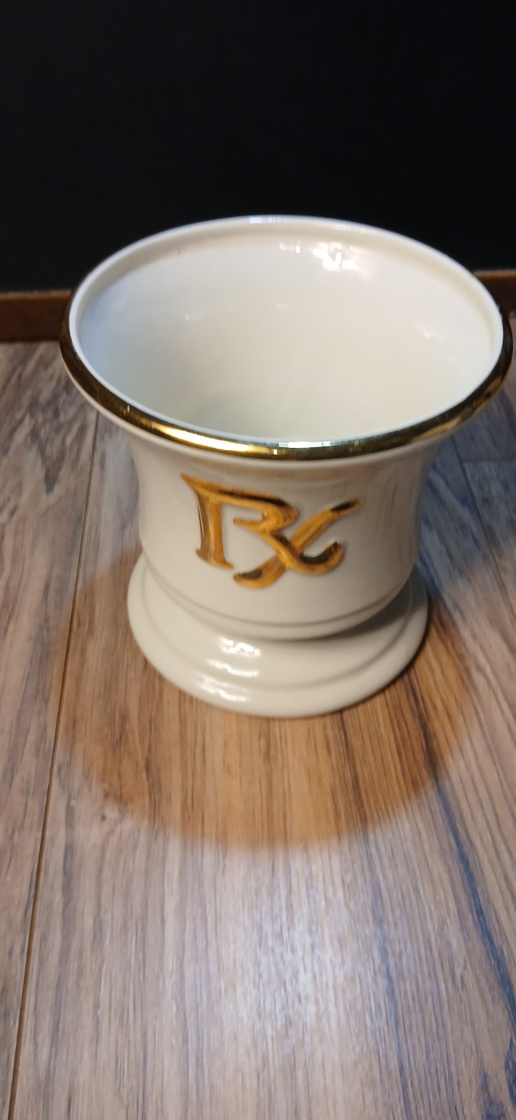 Vintage Blair Specialties Mortar ?(No Pestle) Apothecary Display Retro Gold Gilt