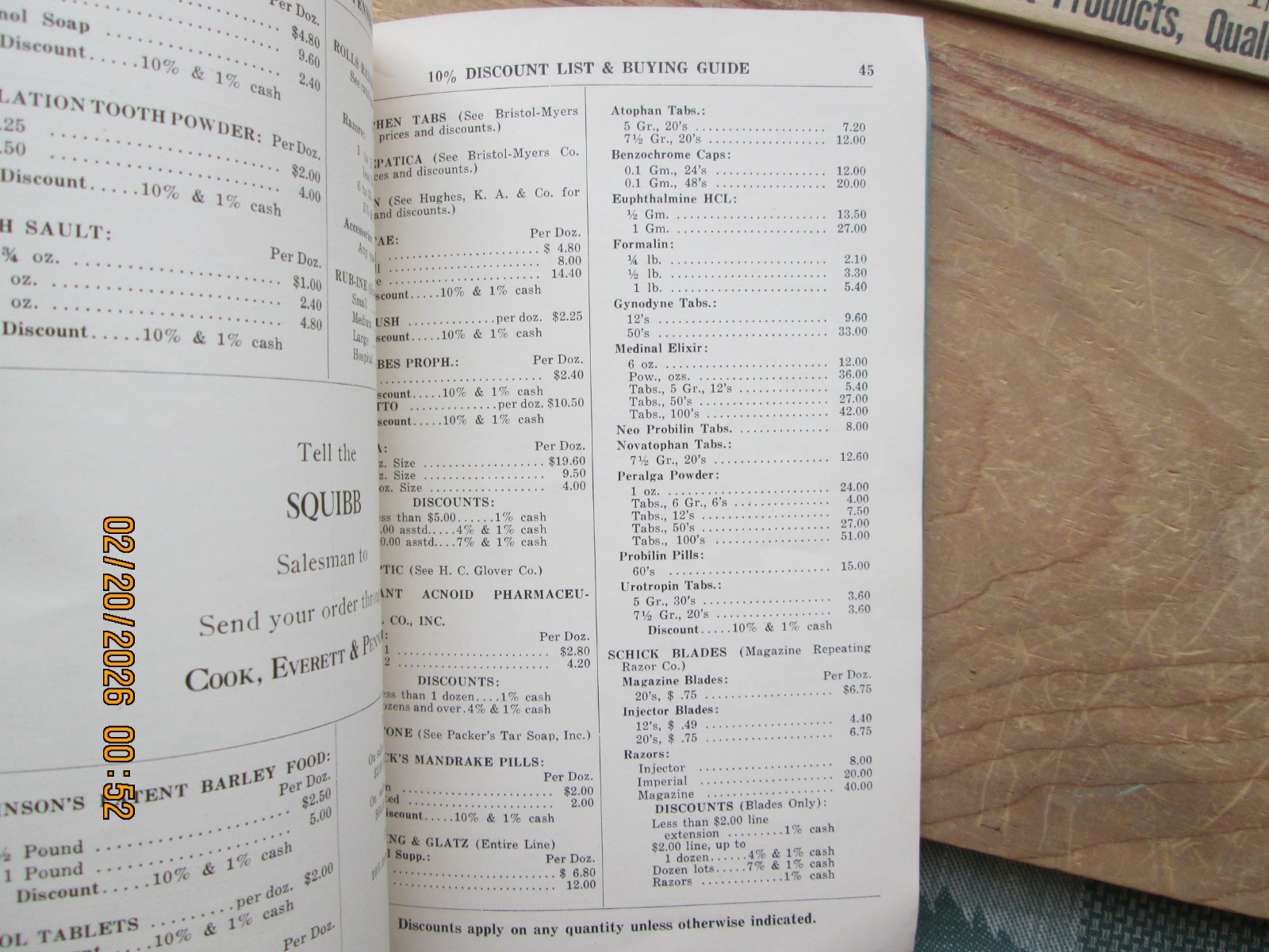cook everett & pennell portland ME Pharmaceutical catalog
