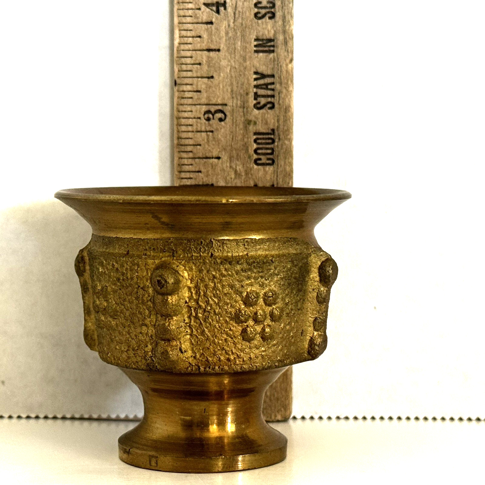 Vintage Cast Brass Small Pharmaceutical Mortar Bowl Apothecary Cup