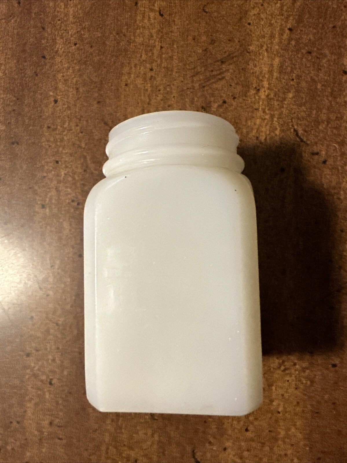 Vintage 1940’s White Milk Glass USA Square 3″ Tall Old Ointment Medicine Jar#260