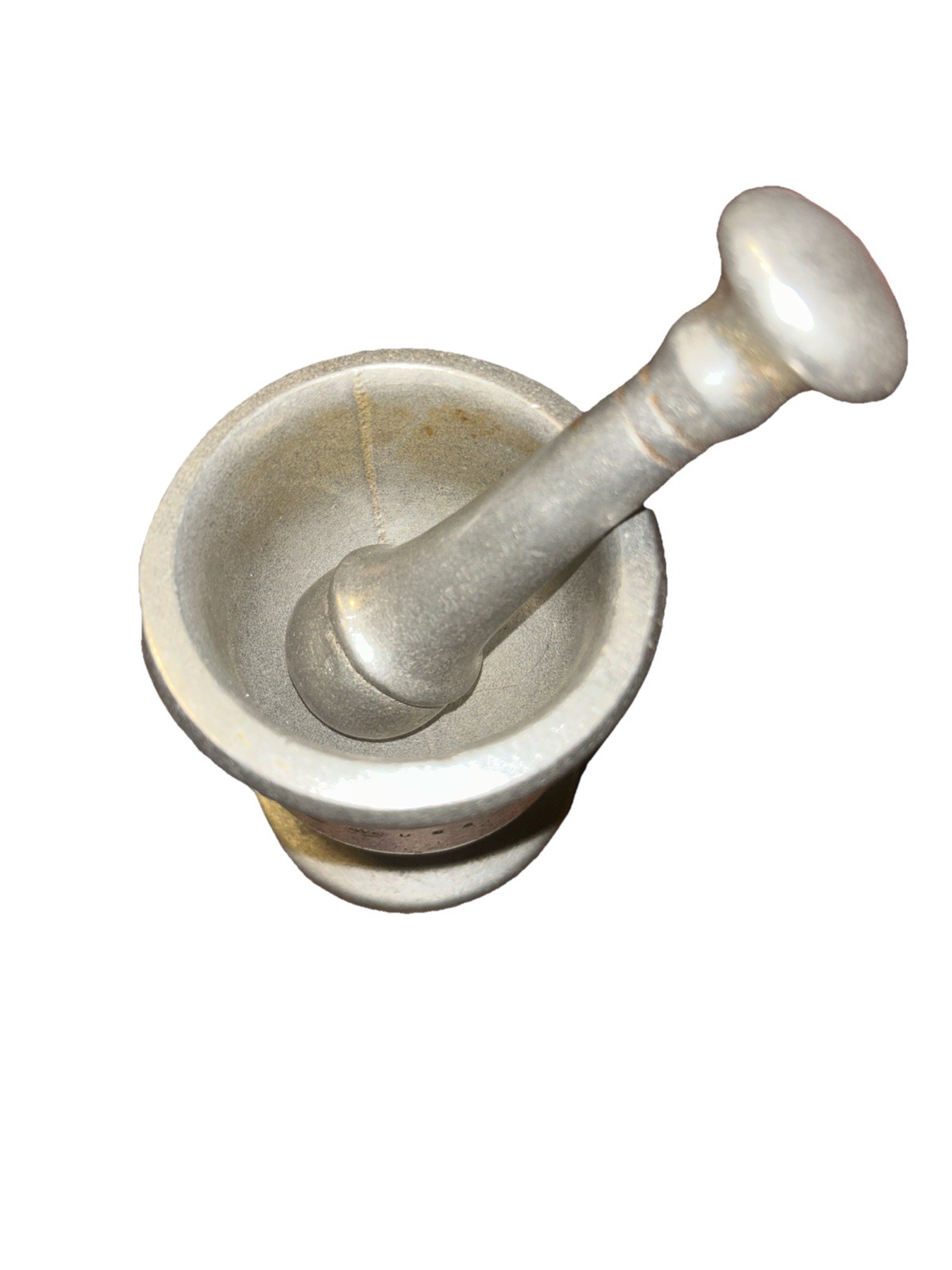 Vintage Wilton Armetale Mortar and Pestle Set Stamped RWP USA Apothecary