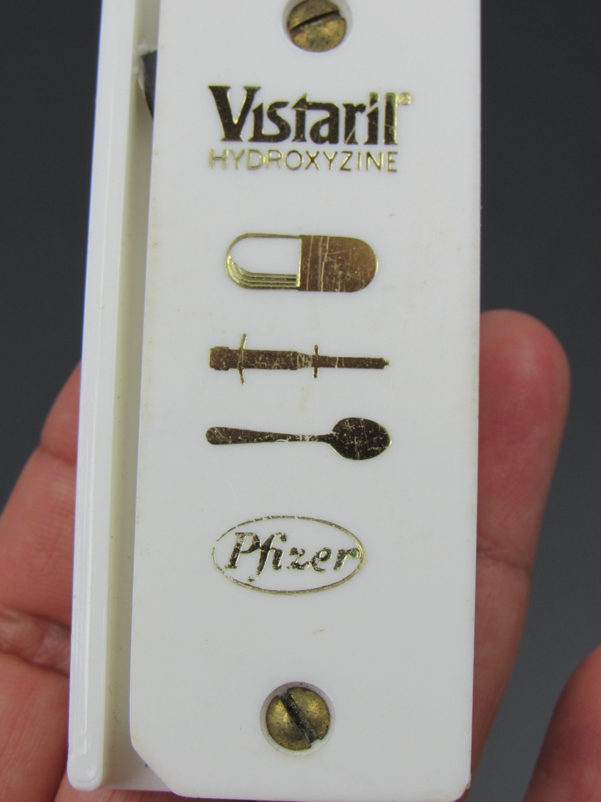 Rare Pfizer Vistaril Letter Opener Drug Rep Pharmaceutical Promo Advertising
