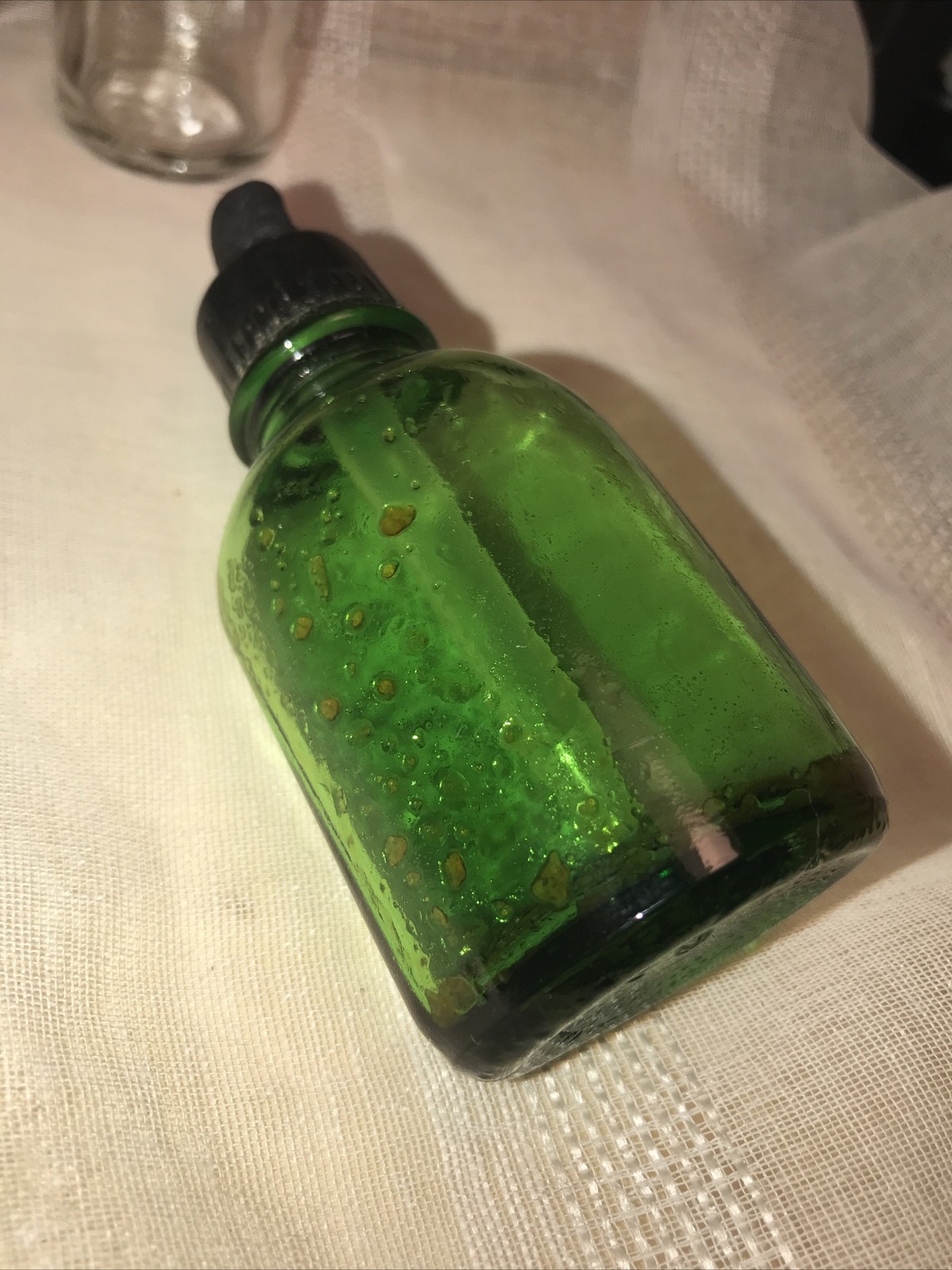 VTG Apothecary Pharmacy Medicine Cabinet Contents 8Pc 1950+ Brown Green Bottles
