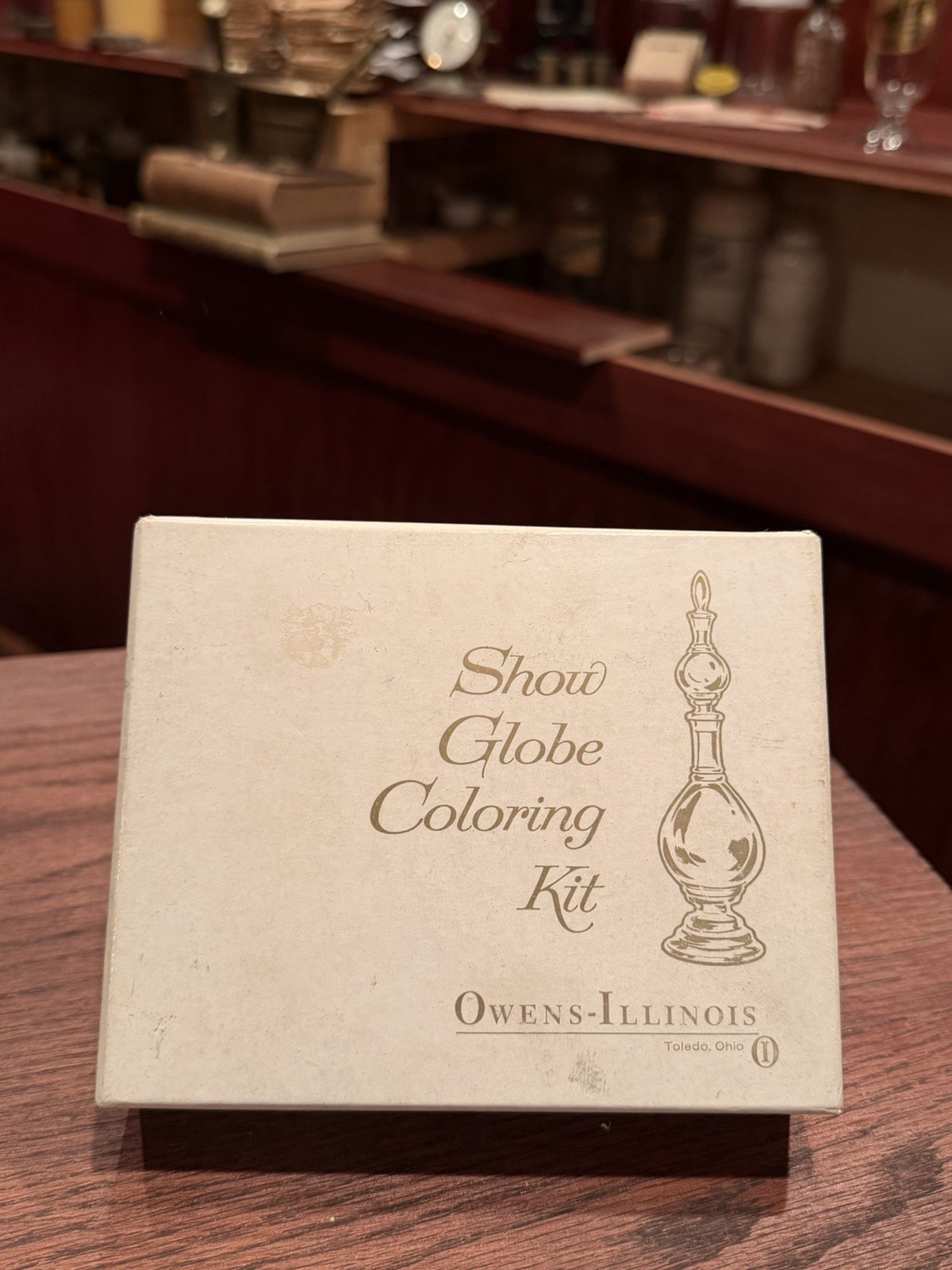 ~ RARE ~ Owen’s – Illinois Pharmacy / Apothecary Show Globe Coloring Kit