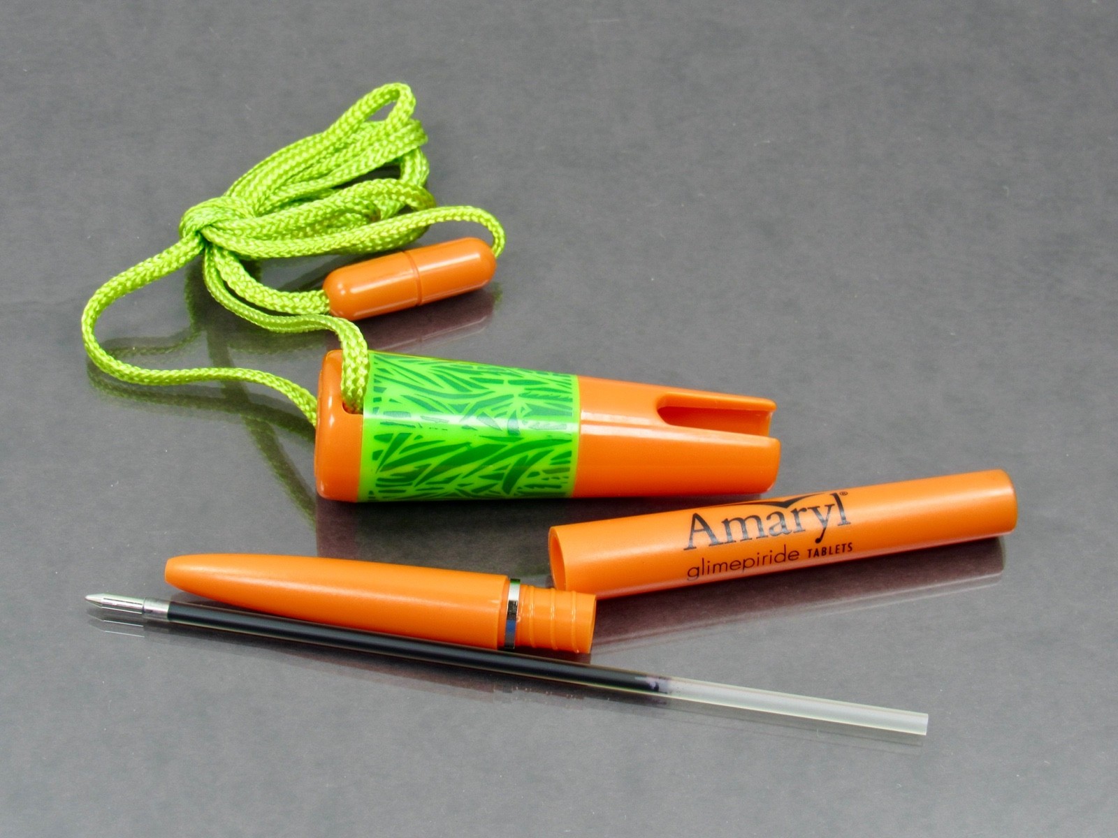 Amaryl PEN Drug Rep Pharmaceutical Promo Medical Advertising Capped Lanyard Pen