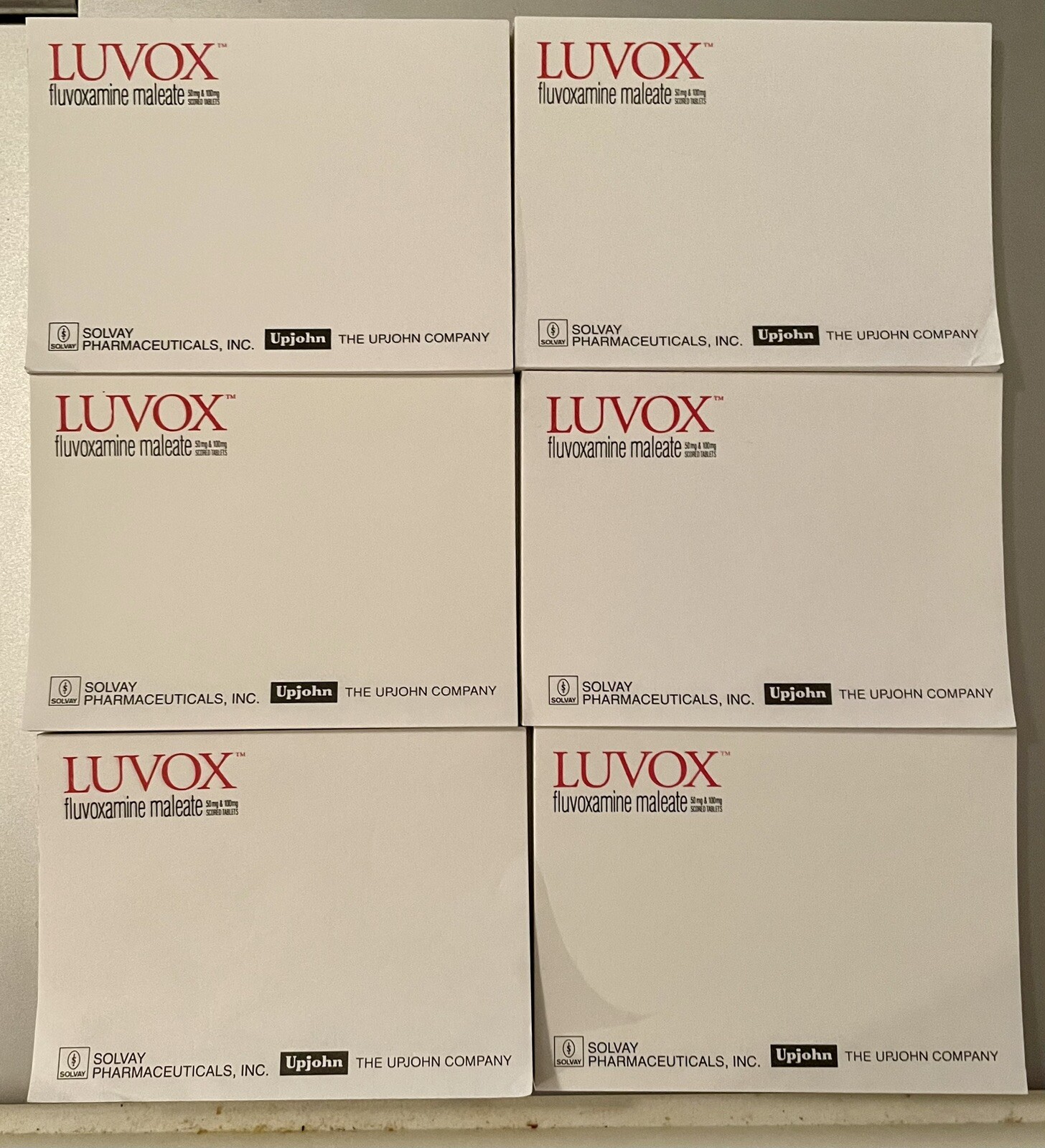 VTG 1990’s LOT of 6 LUVOX Post-it Notes Pads Medical Pharma Drug Logo New NOS