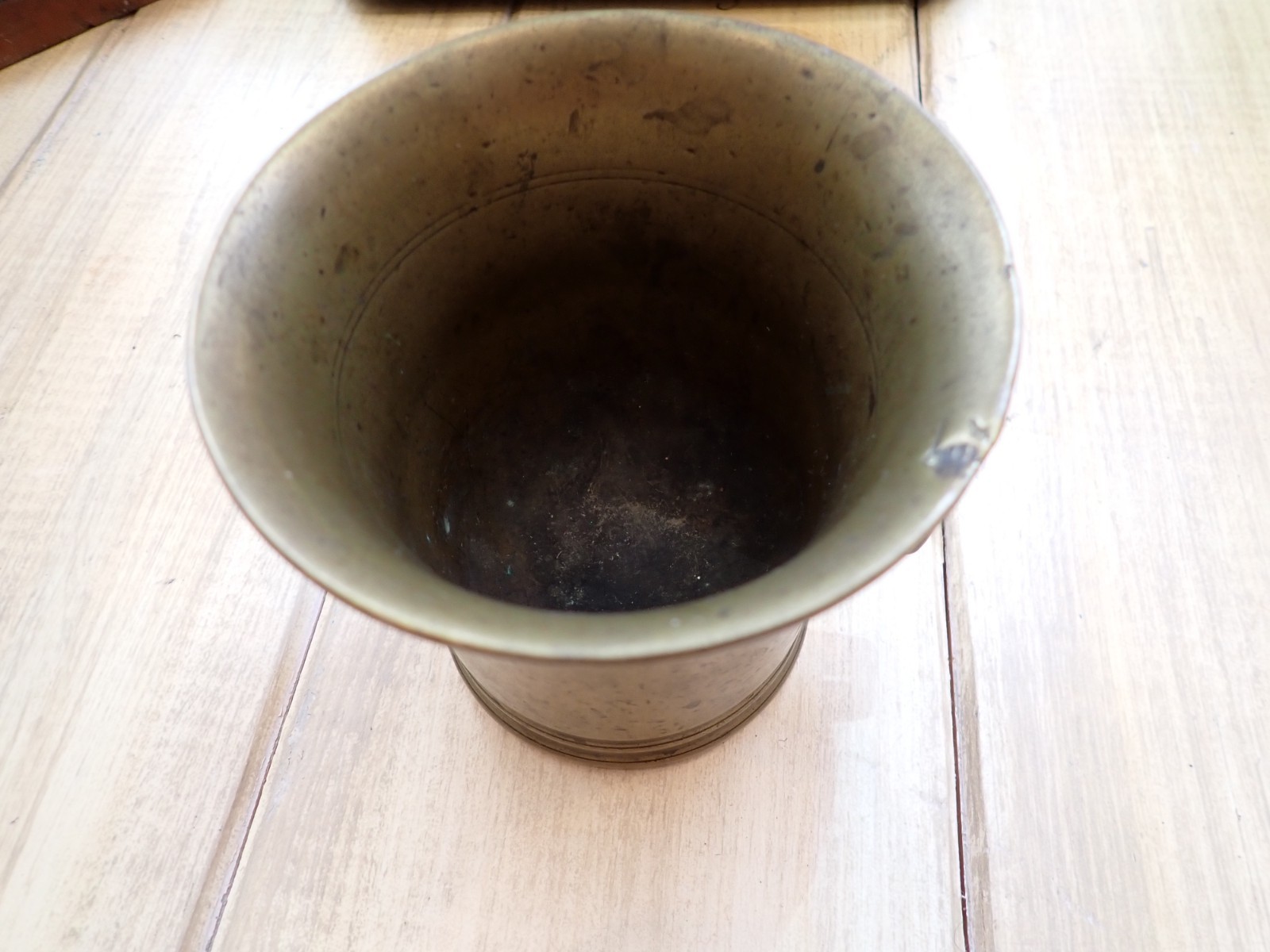 Antique Bronze Apothecary Mortar with Handles 18th C or Earlier Great Patina!