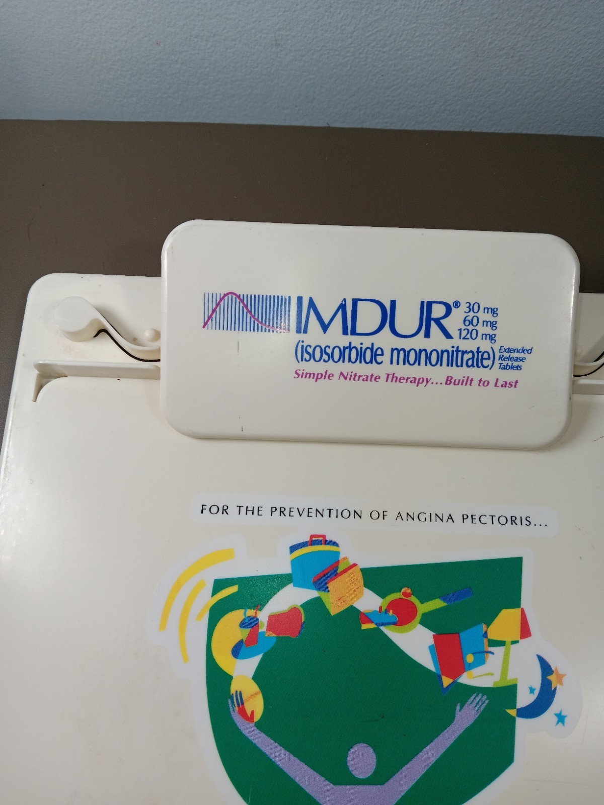 Vintage IMDUR Pharma Rep Promotional Clipboard Promo Advertising 1995 Pre-Owned