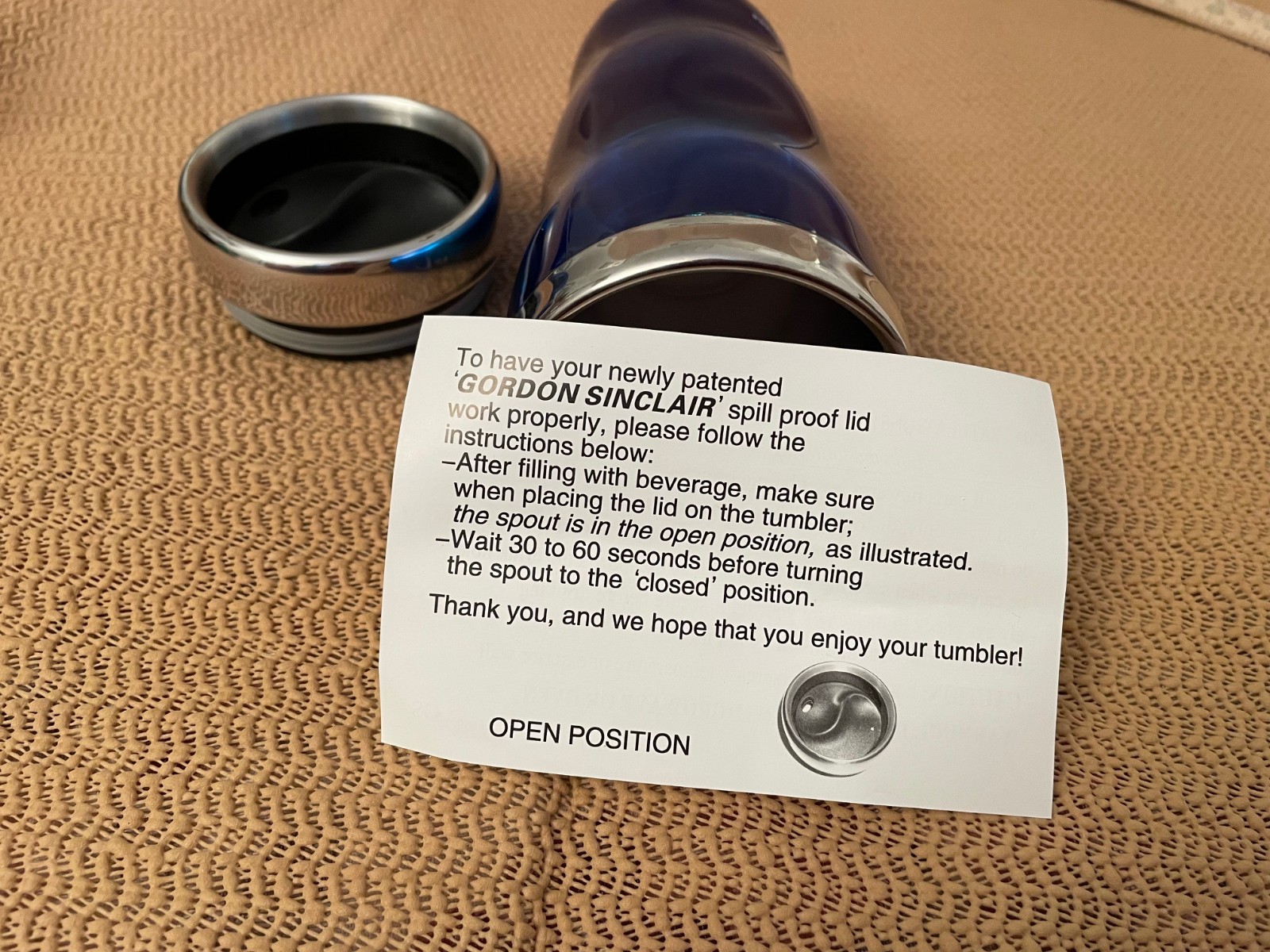 ACIPHEX Pharma Drug Rep Cobalt Blue Stainless Steel Hot/Cold Travel Mug, New