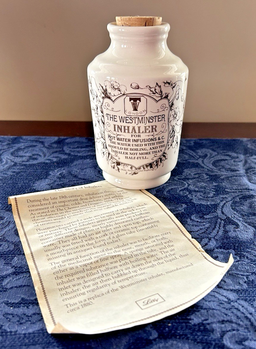 Lilly Westminster Respiratory Inhaler London Replica (Nonfunctional) 6″ w/ Cork