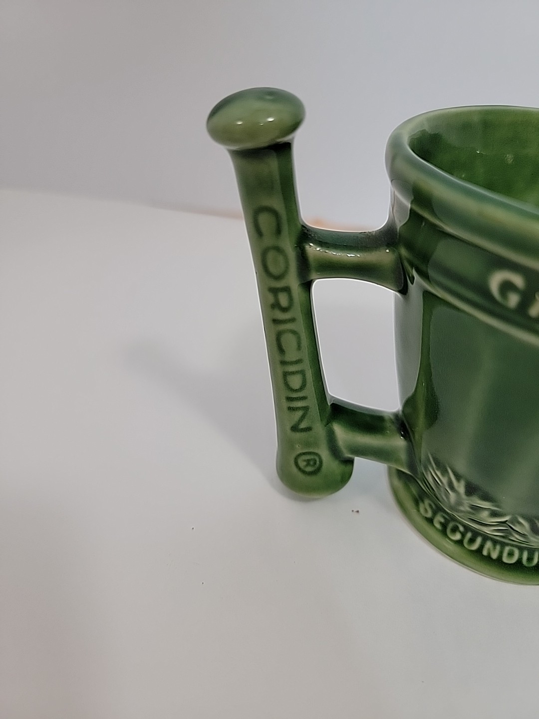 Vintage Schering Medicine Drug Store Ceramic Mug Pharmacy Rx Ad Display
