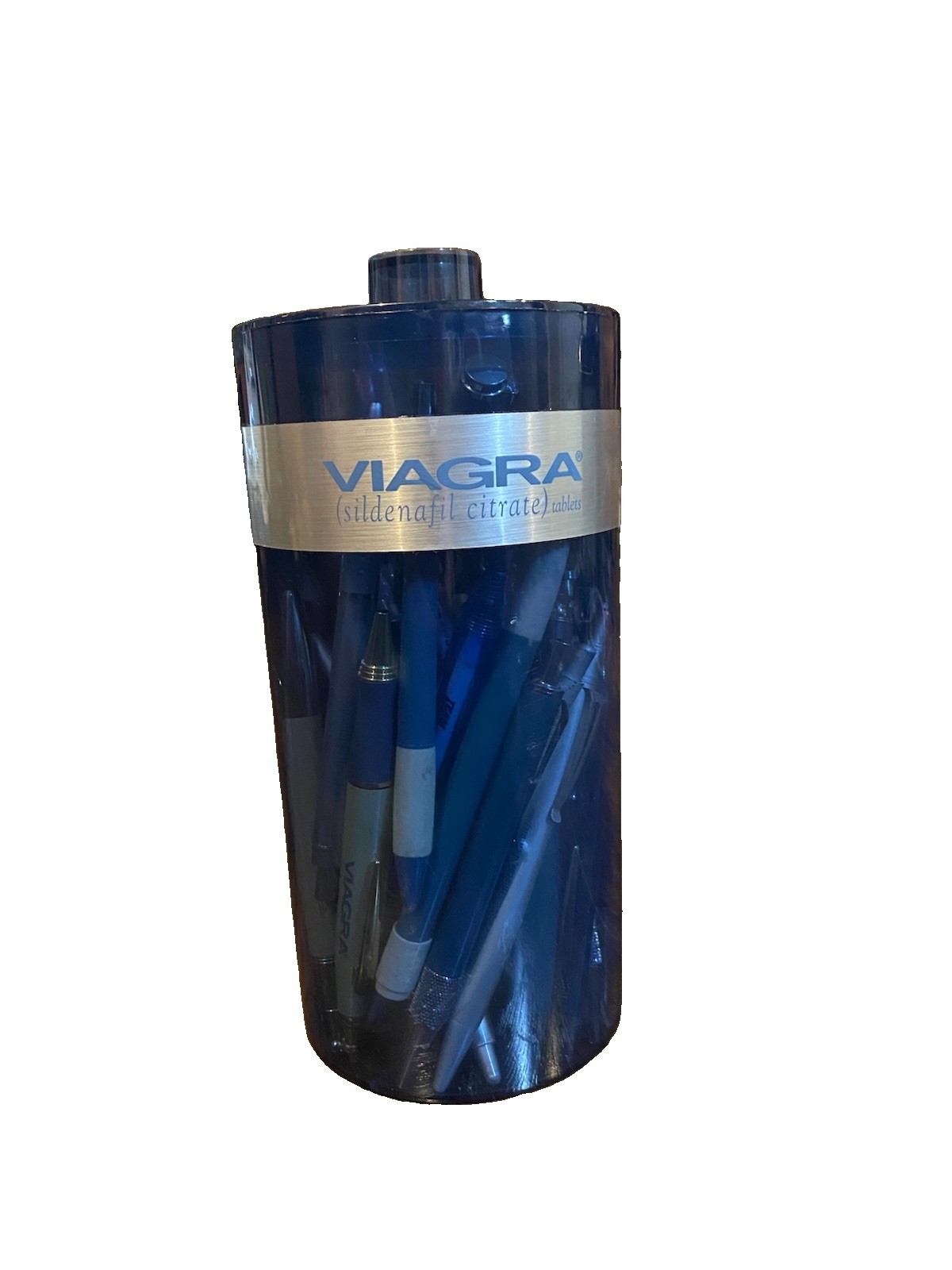 Lot of 35 Pharmaceutical Viagra Promo Pens Advertising + Pen Holder Drug Rep