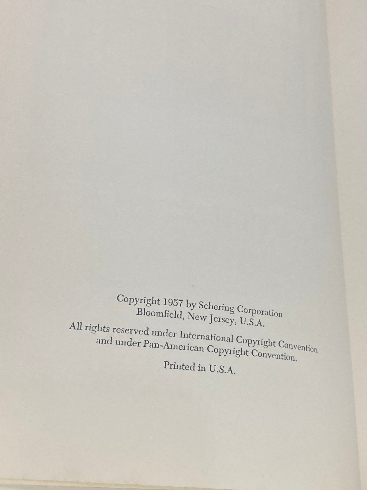 Vntg Schering Drug Corp. Daily Appointments 1958 Hardcover Book 9″