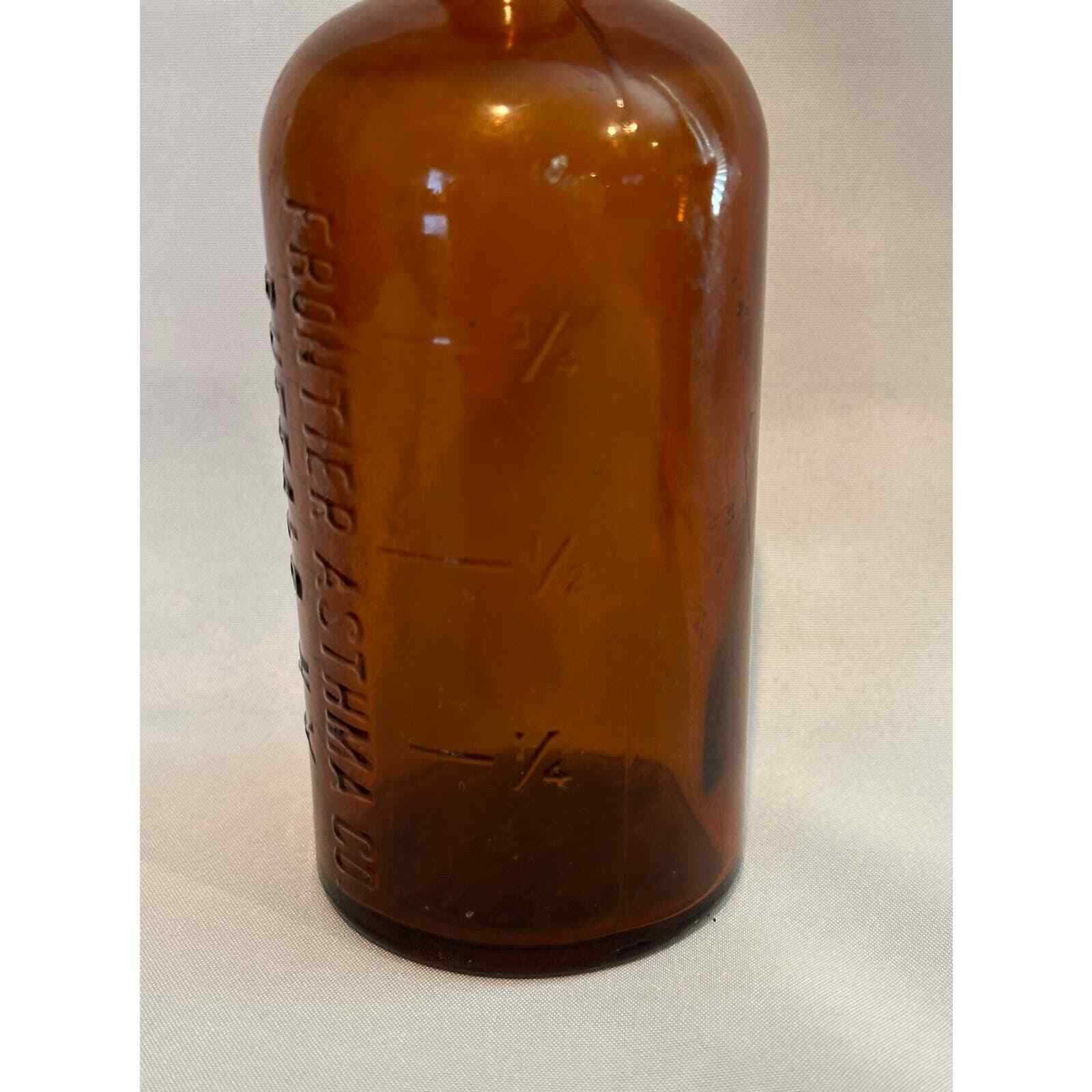 Vintage medicine bottles brown Frontier Asthma Co., Lysol, Chesebrough