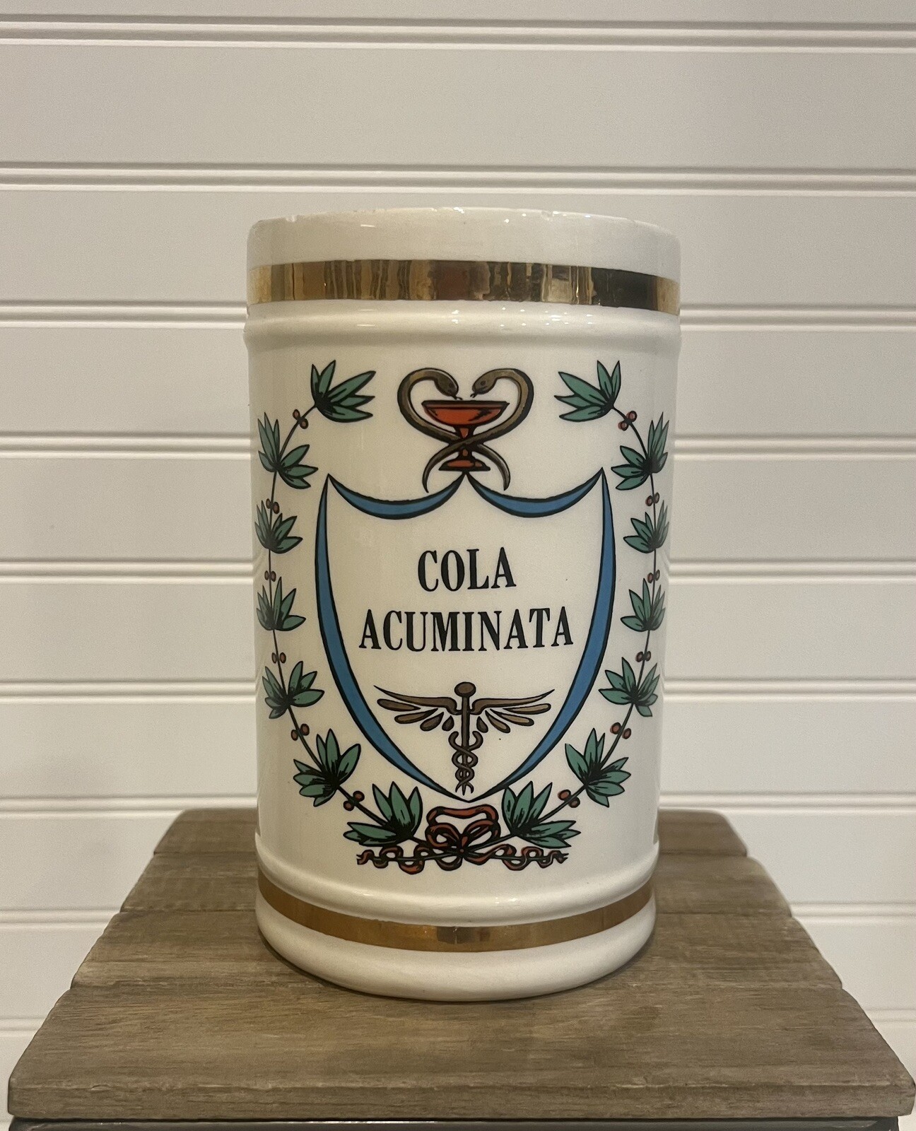 Vintage “Cola Acuminata” Apothecary Pharmacy Jar 1950s Rx Rexall Type Drug Store