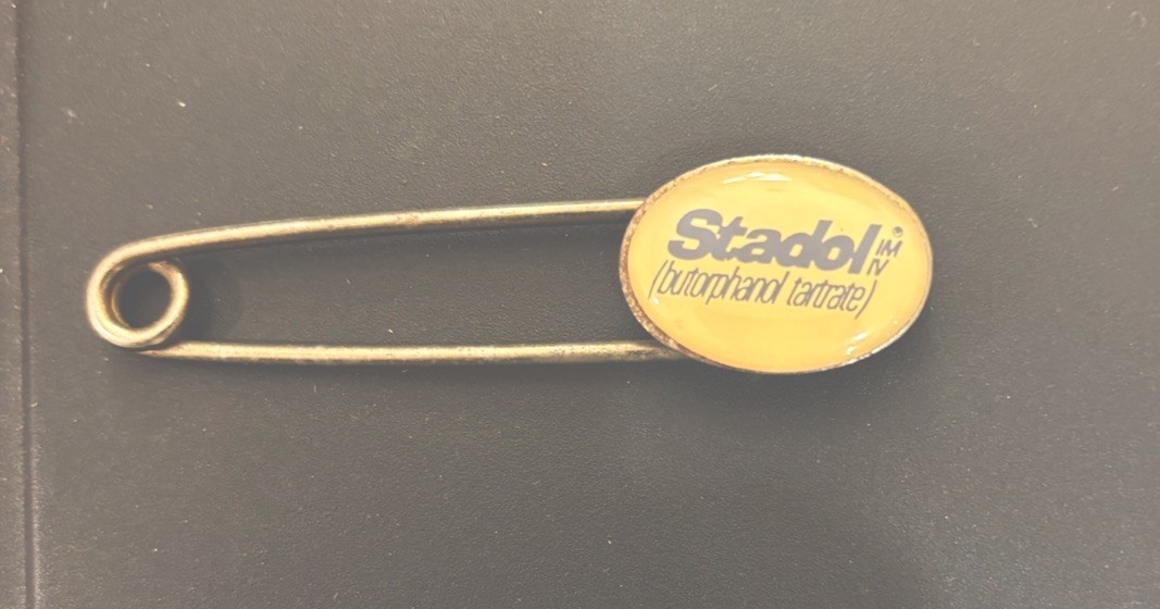 Vintage Pharmaceutical Advertising Large Safety Pin – Stadol